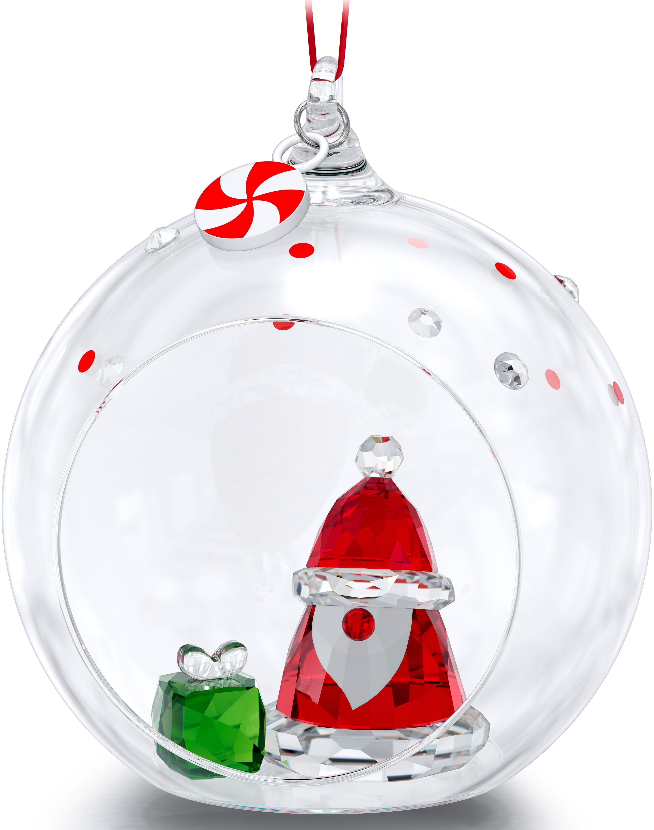 Swarovski Dekokugel Weihnachtsbaum, Holiday Cheers Weihnachtsmann Weihnachtskugel, 5596382 (1 St), Swarovski® Kristall