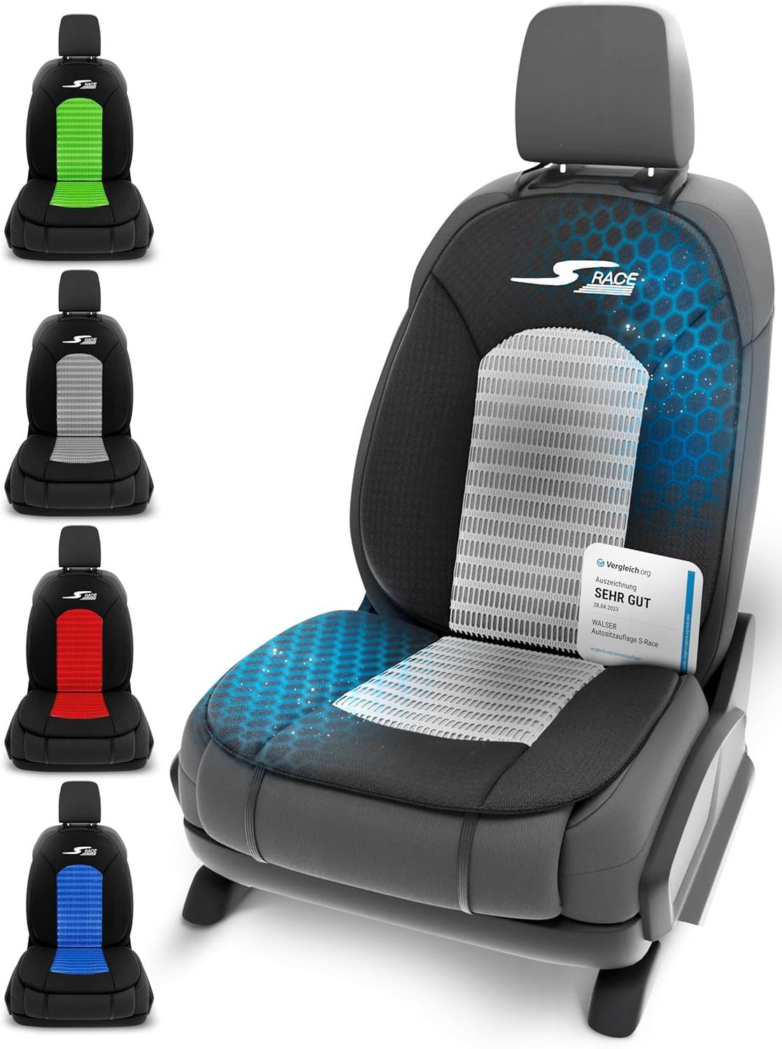 CarComfort Autositzauflage Sitzaufleger S-Race, 1 Stück, 1-tlg.