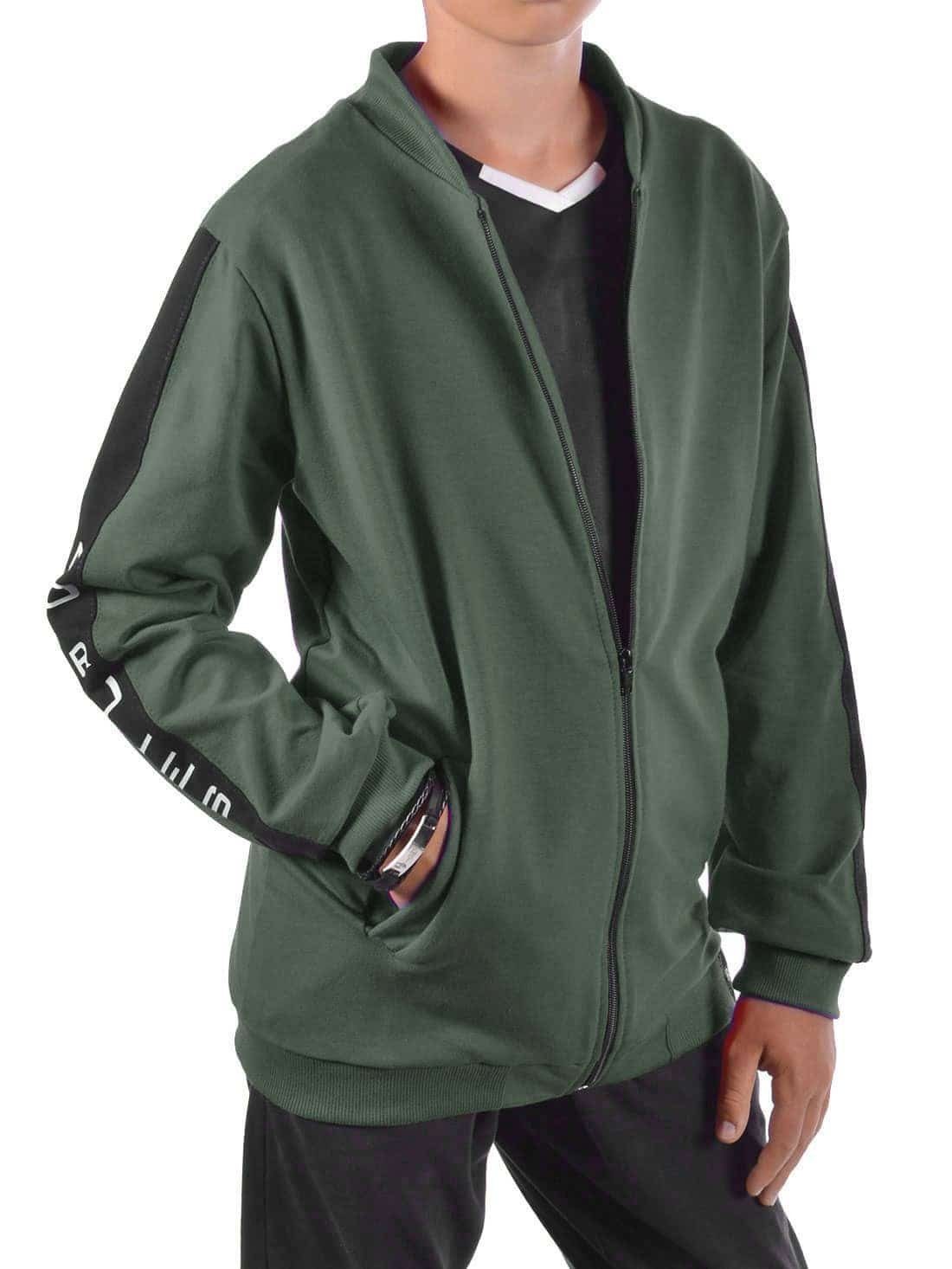 Kapuzensweatjacke Jungen Sweatshirt mit Rücken Print