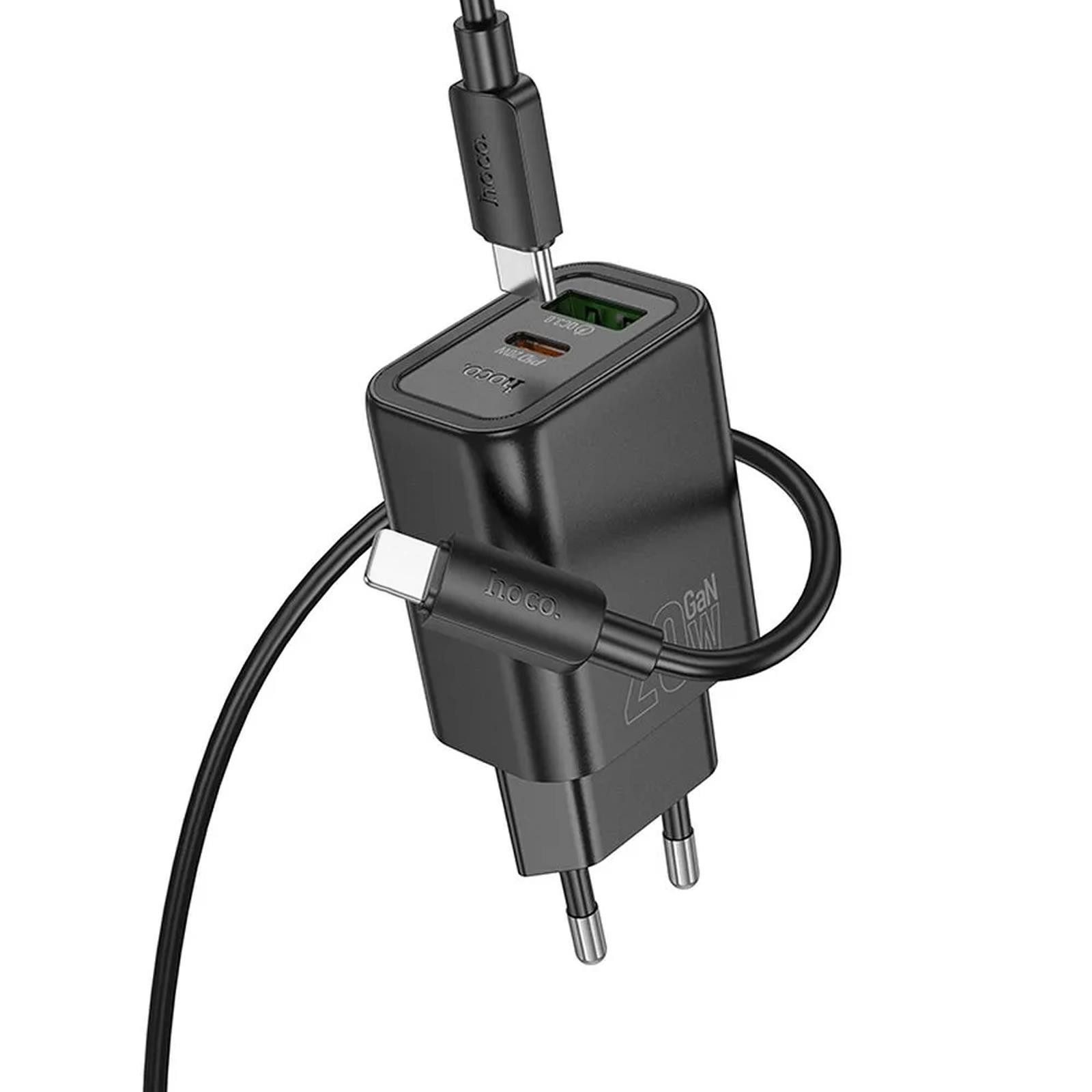 hoco. 20W USB Typ C Smartphone-Ladegerät (3000 mA, EU Netz Lade Stecker Ladegerät Charger USB C Dual Charge)