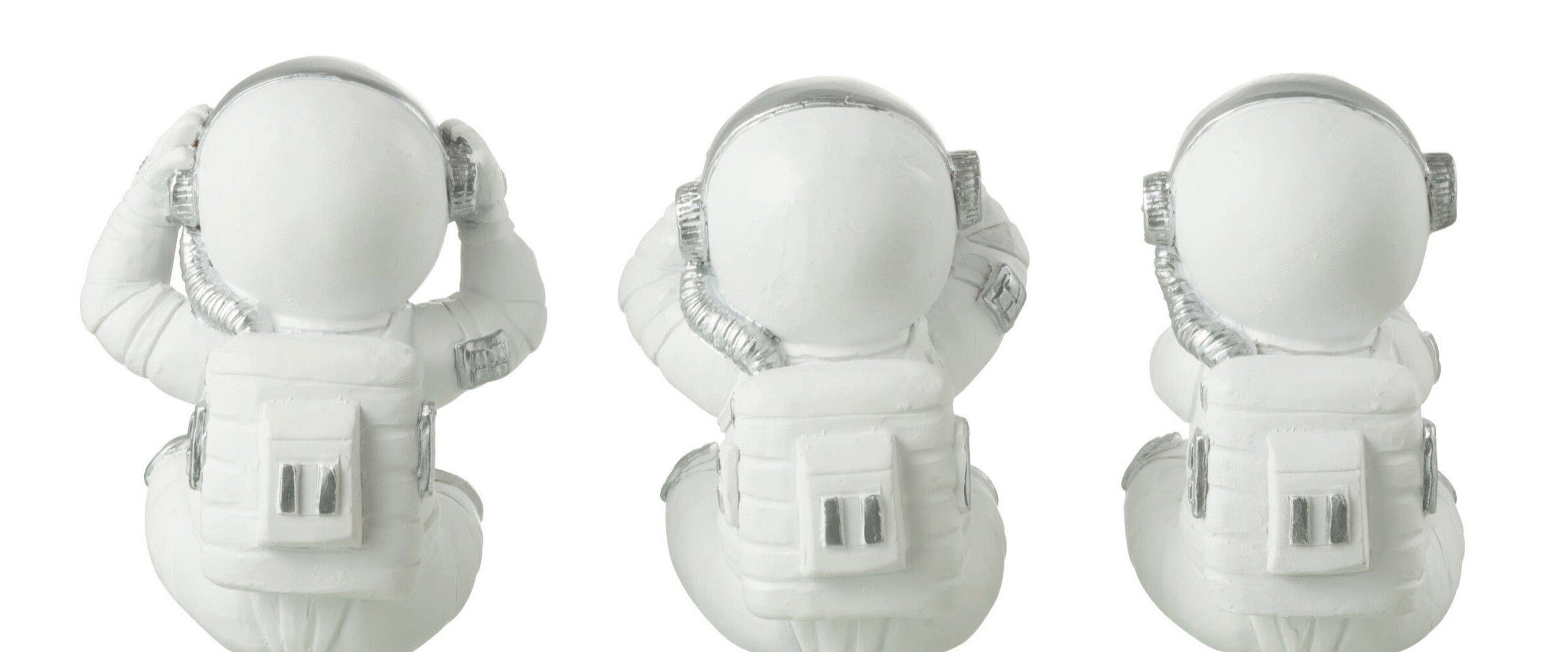 3er Nichts Astronaut Set GILDE Figuren Nichts Dekoobjekt Sehen Sagen Nichts Hören