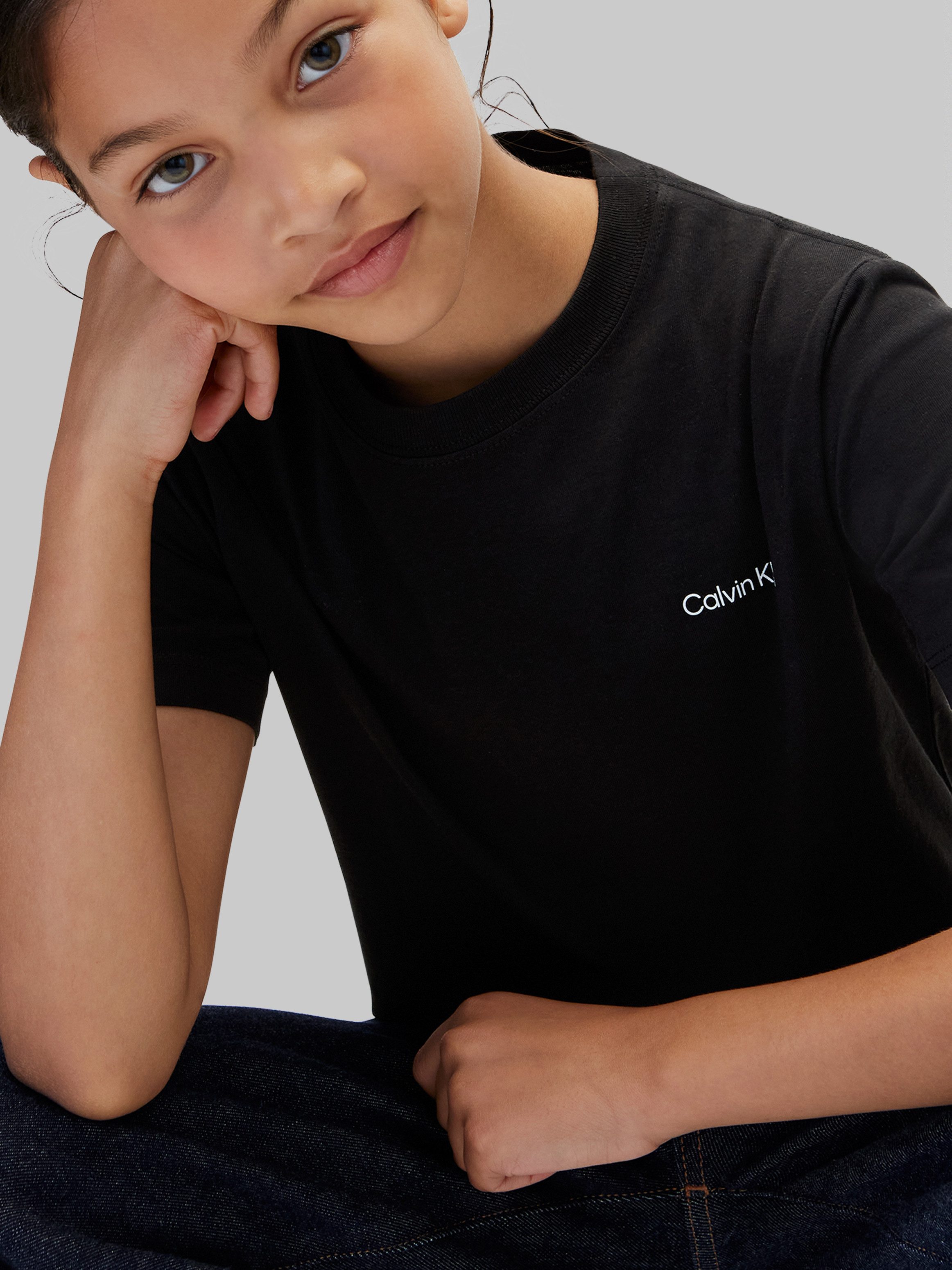 Calvin Klein Jeans Sweatshirt SMALL CHEST LOGO REGULAR Regular fit, Logoschriftzug – Bild 3 von 5