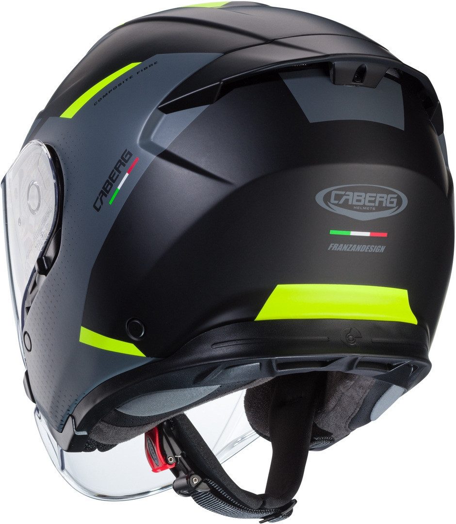 Caberg Motorradhelm Flyon II Boss Jethelm, Vorbereitet Für Kommunikationssystem,integriertes Sonnenvisier