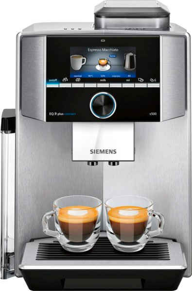 SIEMENS Kaffeevollautomat EQ.9 plus connect s500 TI9558X1DE, extra leise, automatische Reinigung, bis zu 10 individuelle Profile