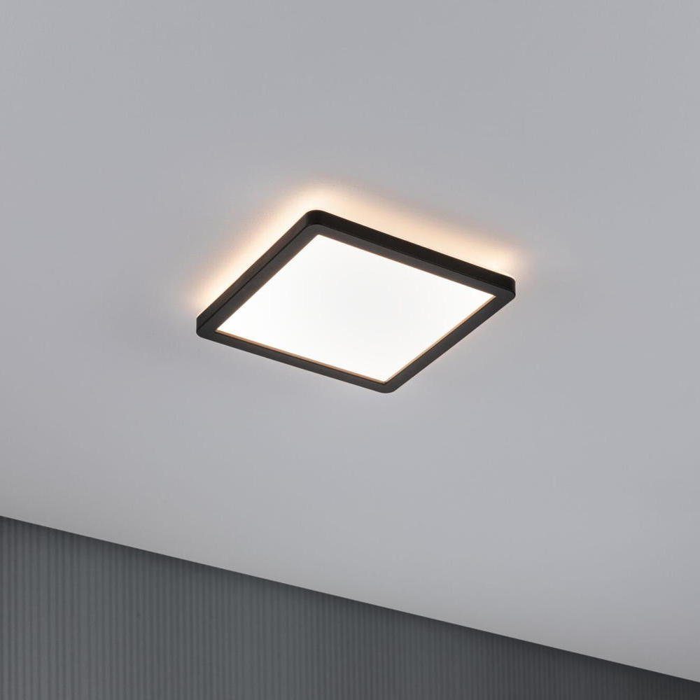 Am besten Paulmann LED Deckenleuchte LED 900lm LED, Deckenleuchte Atria fest Schwarz Shine Deckenlicht keine Leuchtmittel verbaut, enthalten: Ja, warmweiss, 3000K 11,2W quadratisch, Deckenbeleuchtung, Angabe, in Deckenlampe