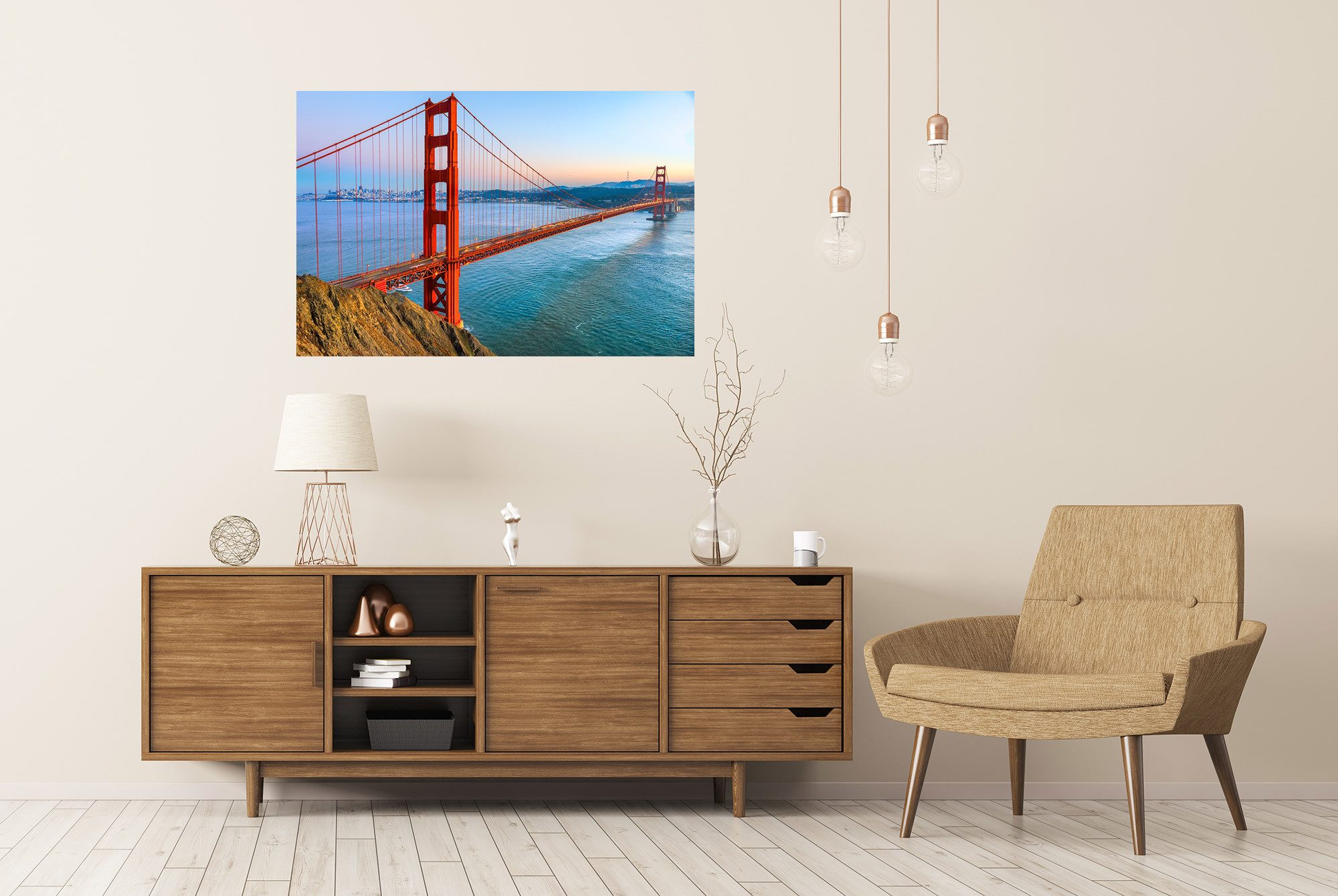 islandburner Poster Golden Gate Bridge San Francisco Kalifornien Usa Fotodruck – Bild 2 von 5