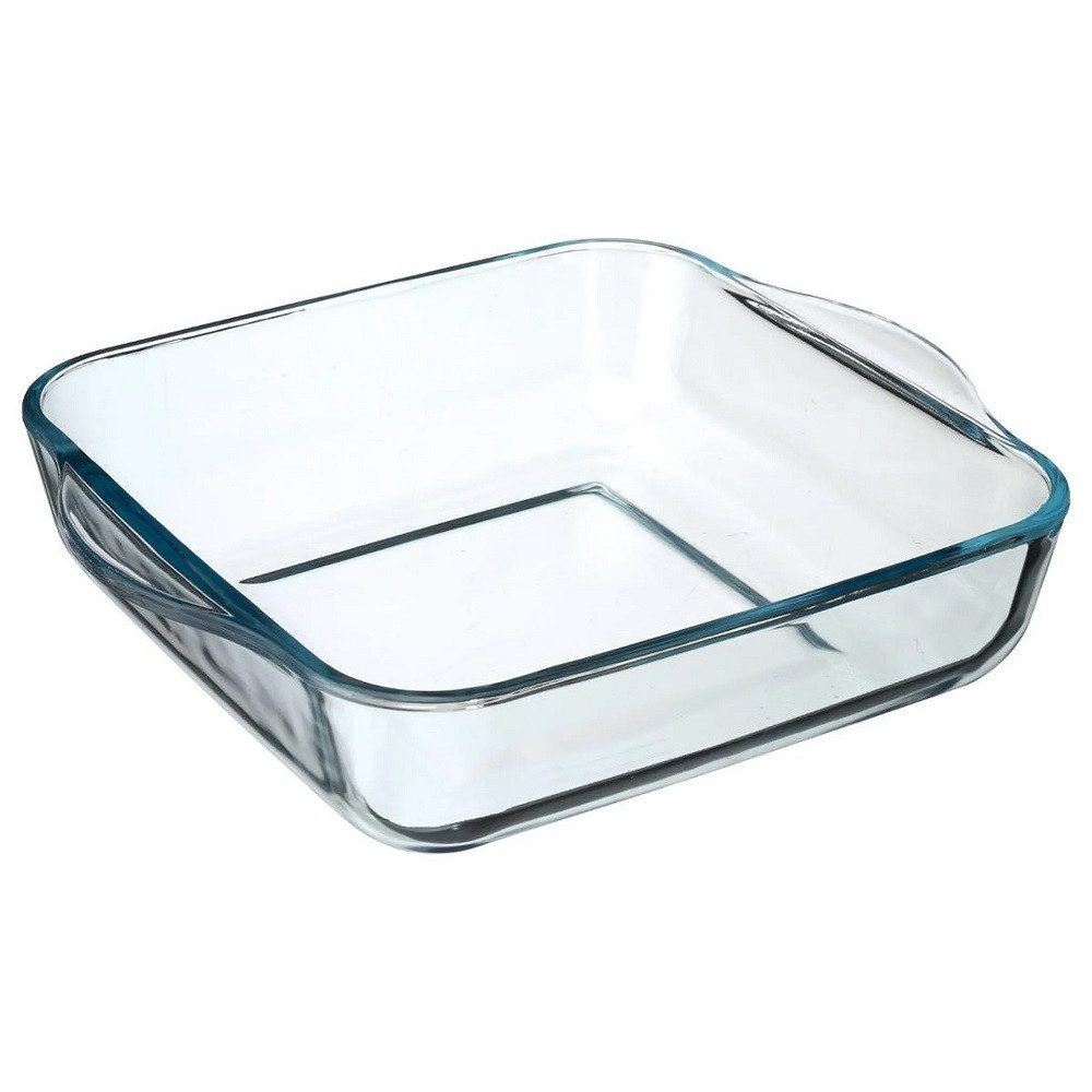 Pasabahce Auflaufform Pasabahce Borcam Auflaufform quadratisch 25,6x22x6,5 cm, Borosilikatglas