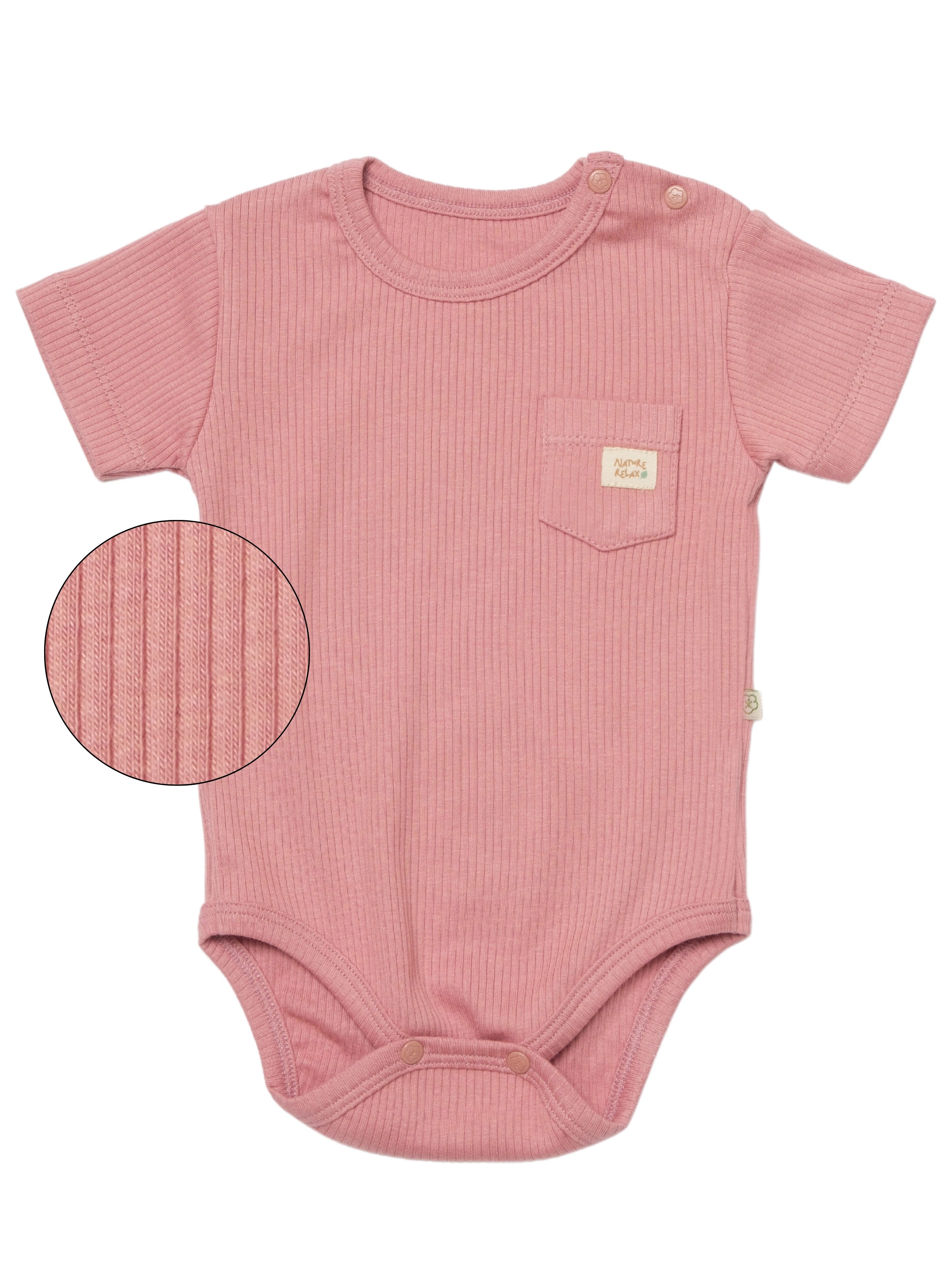 biorganic Kurzarmbody Baby Nature Relax Modal für Jungen und Mädchen Unisex Kurzarm (1-tlg) gerippte Textilstruktur (Ripp), Modal und Bio-Baumwolle, Größe 56 - 86