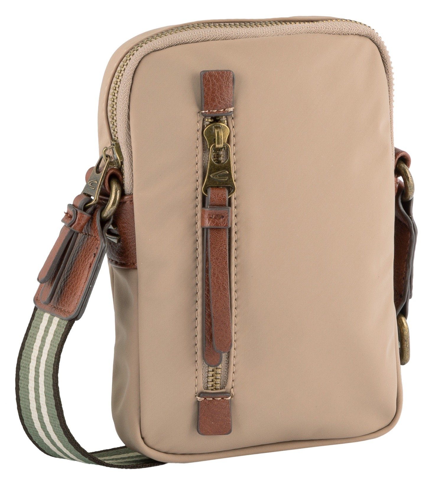 camel active Handytasche Bari, aus hochwertigem matten Nylon mit gestreiftem Gewebeband