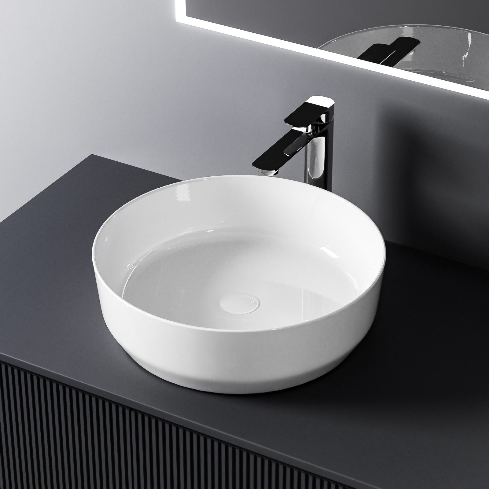 EMKE Aufsatzwaschbecken Oval Waschschüssel keramik Waschtisch günstig online kaufen