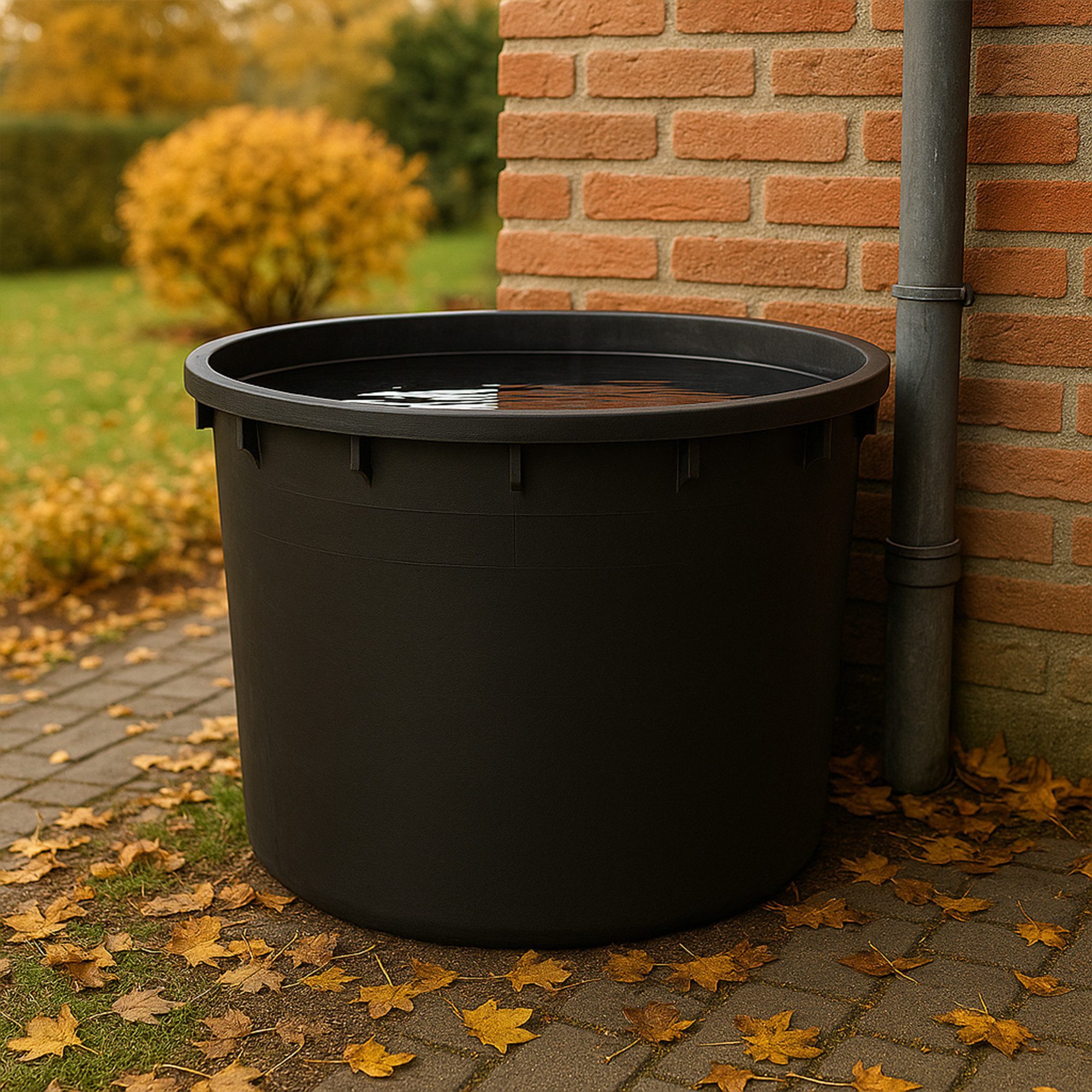 ONDIS24 Regentonne Regenfass XXL Regenwassertank aus schwarzem Kunststoff, 750 l, Robust & UV-Beständig