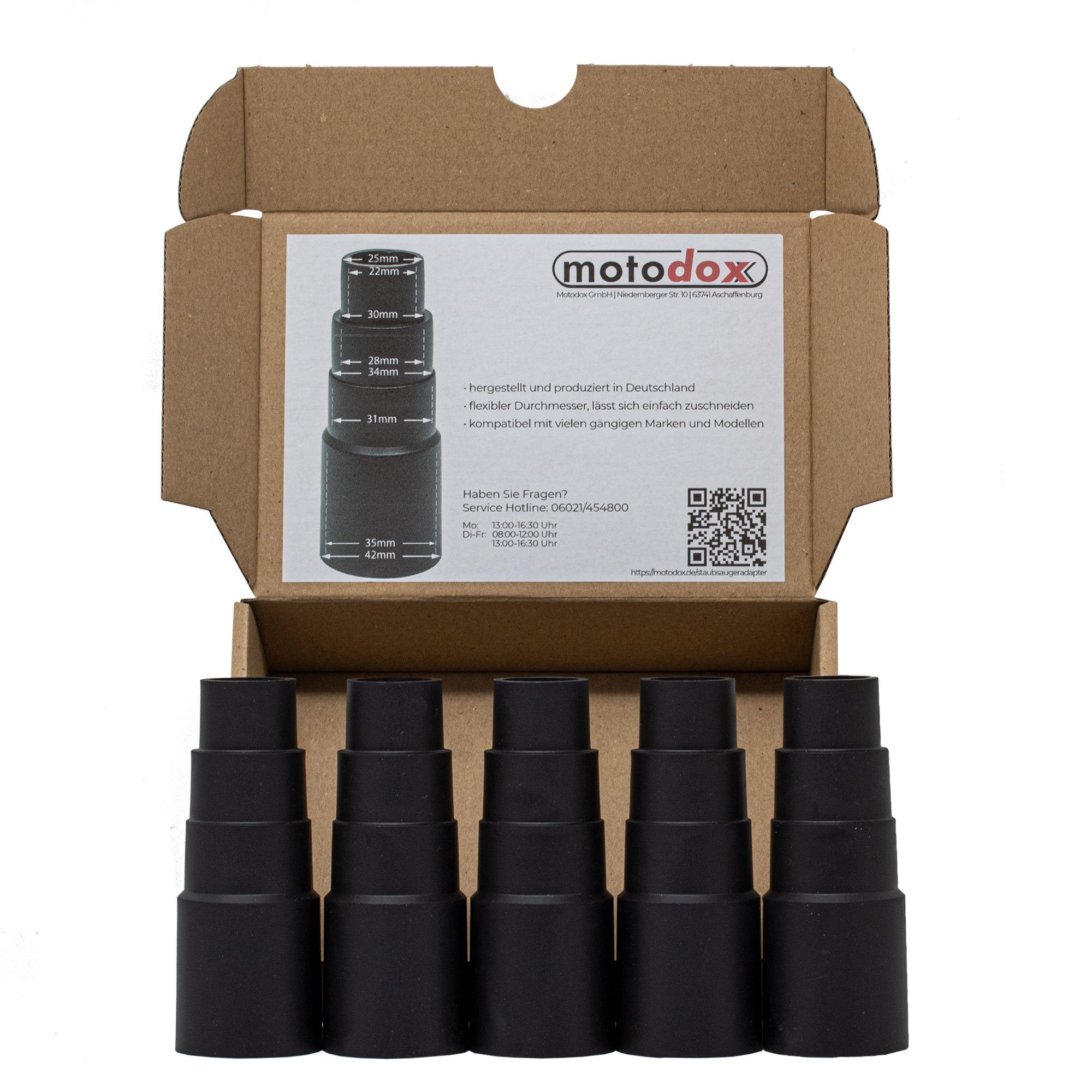 FixedByU Universaladapter für Staubsaugerrohre 5x Staubsauger Adapter Werkzeugadapter Reduzierstück D 21-35 mm, zum Anschluss von Kreissäge Exzenterschleifer Stichsäge uvm