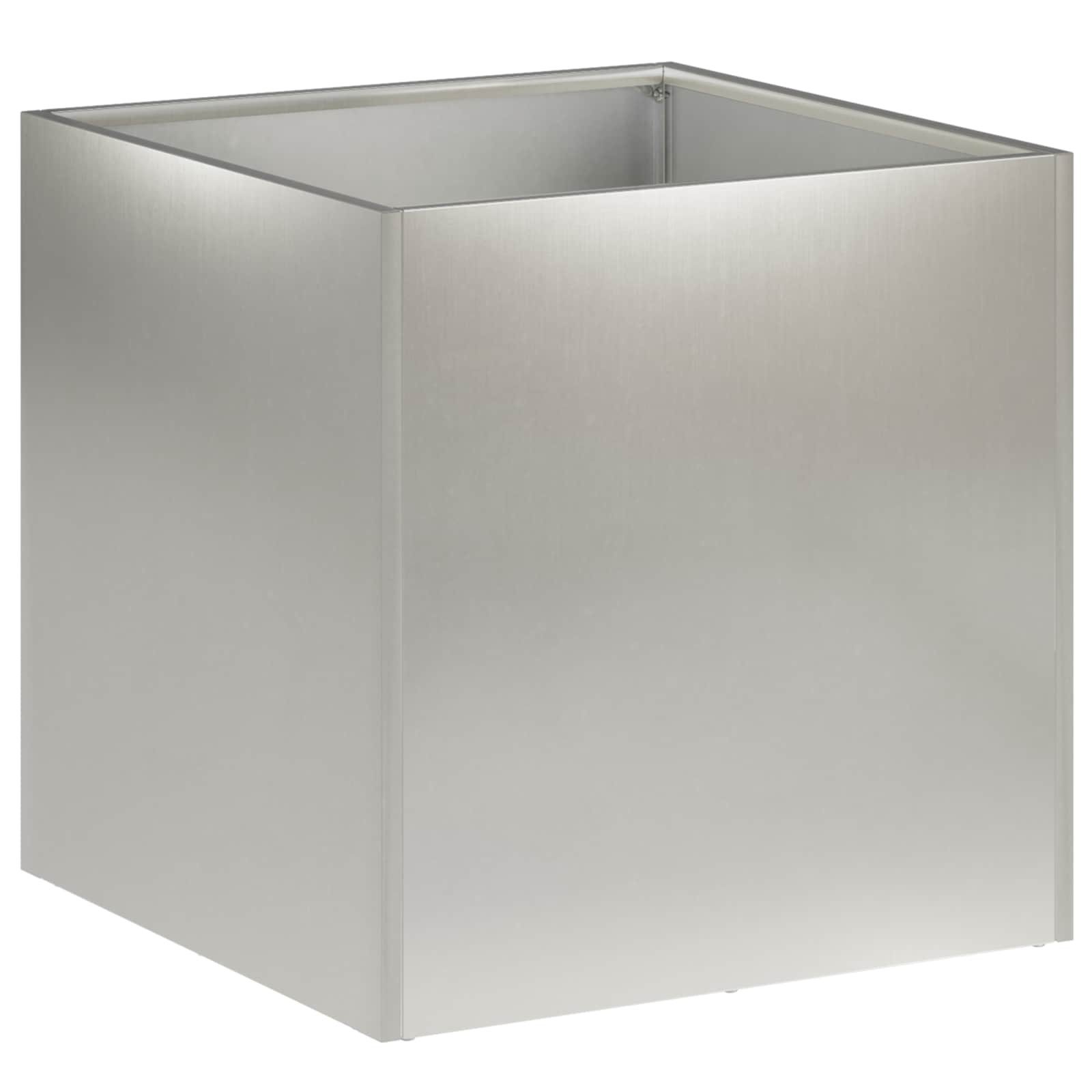 vidaXL Blumentopf Garten-Pflanzgefäß Silber 20 x 20 x 20 cm Edelstahl (1 St)