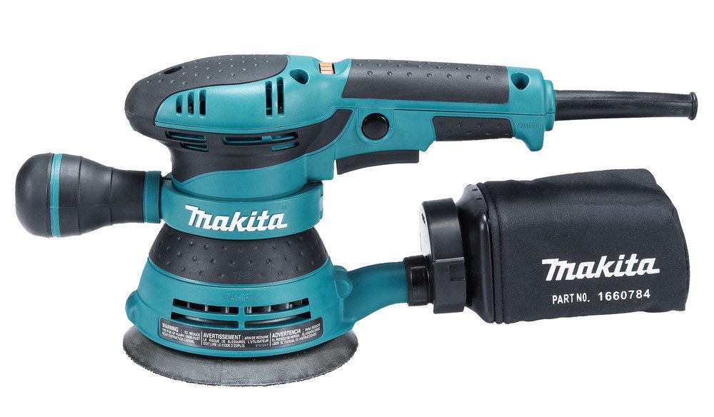 Makita Exzenterschleifer BO5041J, 12000 U/min, 300 W, 125mm, inkl. Aufbewahrungskoffer – Bild 5 von 5