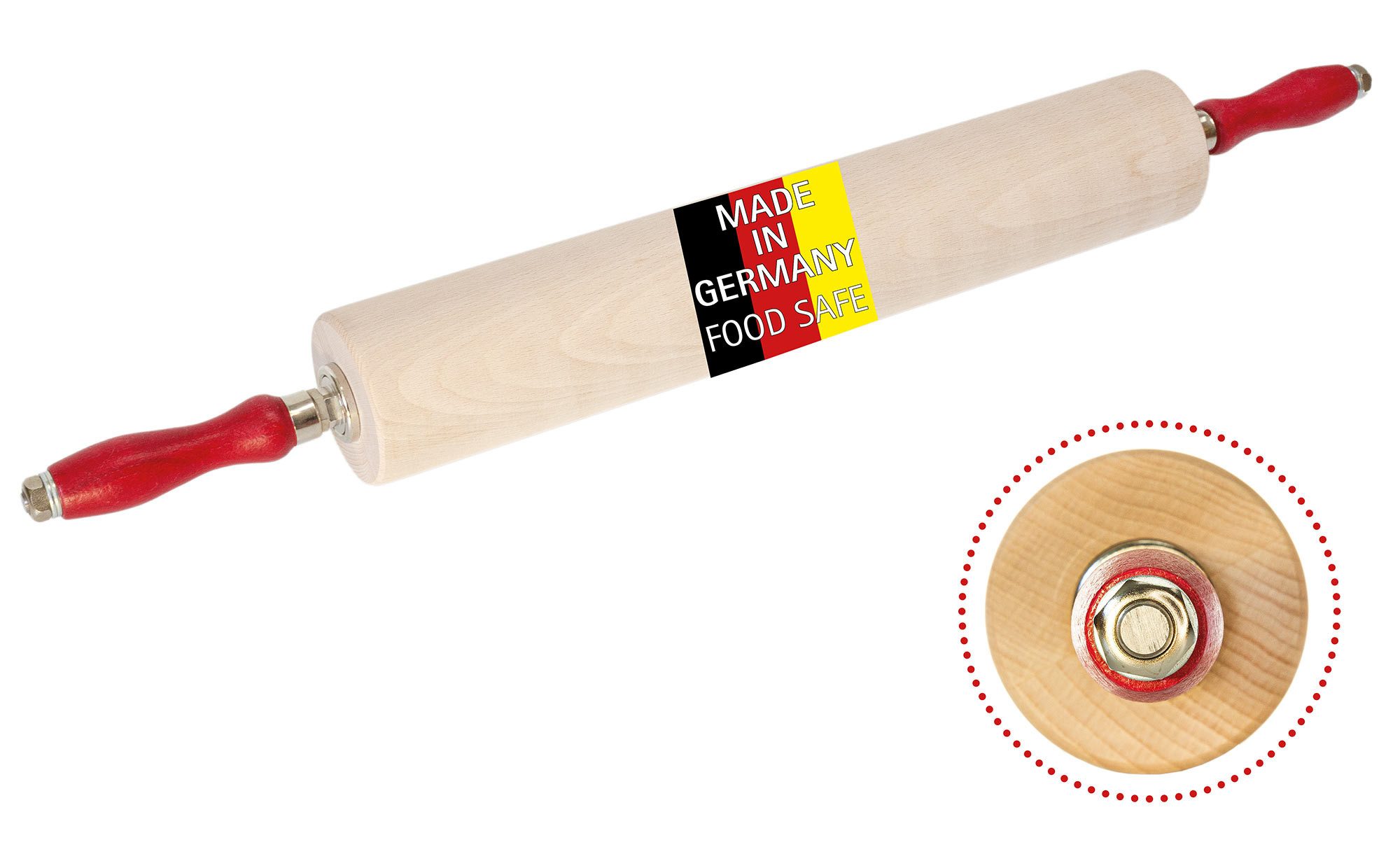 NXT Board Качалки Profi-Rollholz in 30/35/40/45cm Buchenholz, Edelstahlkugellager, MADE IN GERMANY