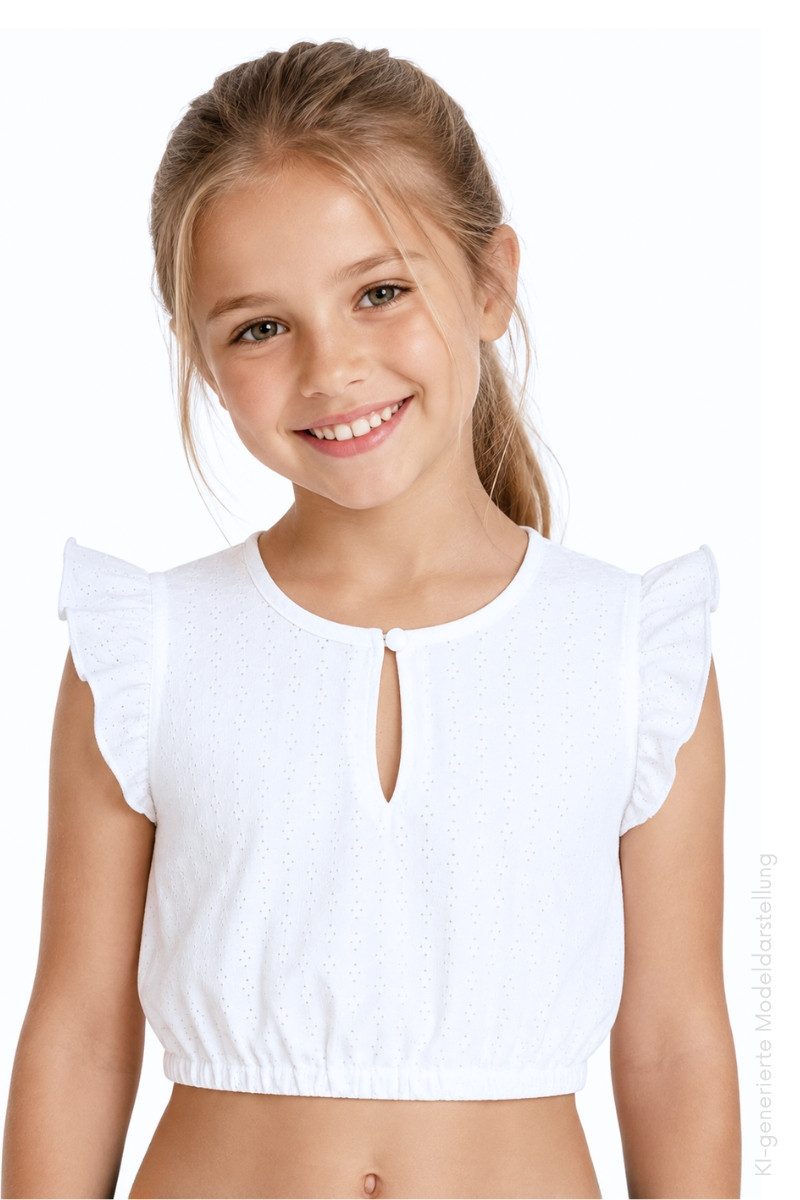 Hammerschmid Trachtenbluse Dirndlbluse Kinder - CARO - weiß