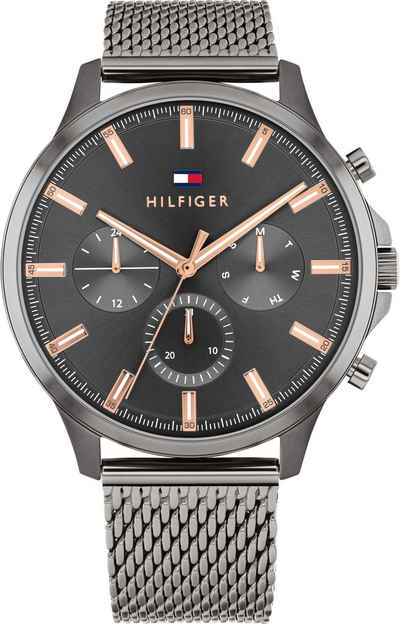 Tommy Hilfiger Multifunktionsuhr CASUAL, 1710500, Quarzuhr, Armbanduhr, Herrenuhr, Datum, 12/24-Std.-Anzeige, analog