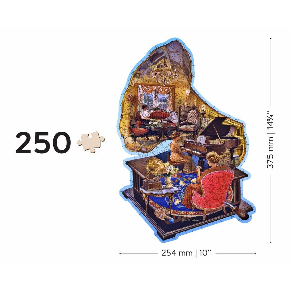 Wooden City Puzzle Holzpuzzle Gemütliche Drehscheibe 250 Teile ECO, Puzzleteile