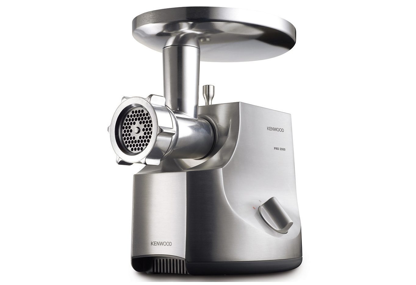 KENWOOD Fleischwolf MG700 mit 2 Wurstfüllaufsätzen, Kebbeaufsatz, 3 Lochscheiben, 850 Watt Normallastleistung - Maximalleistung 2000 W