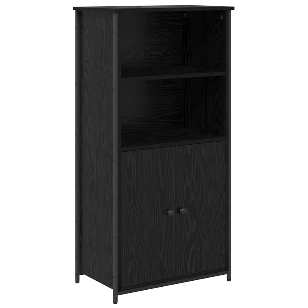 vidaXL Highboard Highboard Schwarz Eichen-Optik 62 x 36 x 121,5 cm Holzwerkstoff (1 St)
