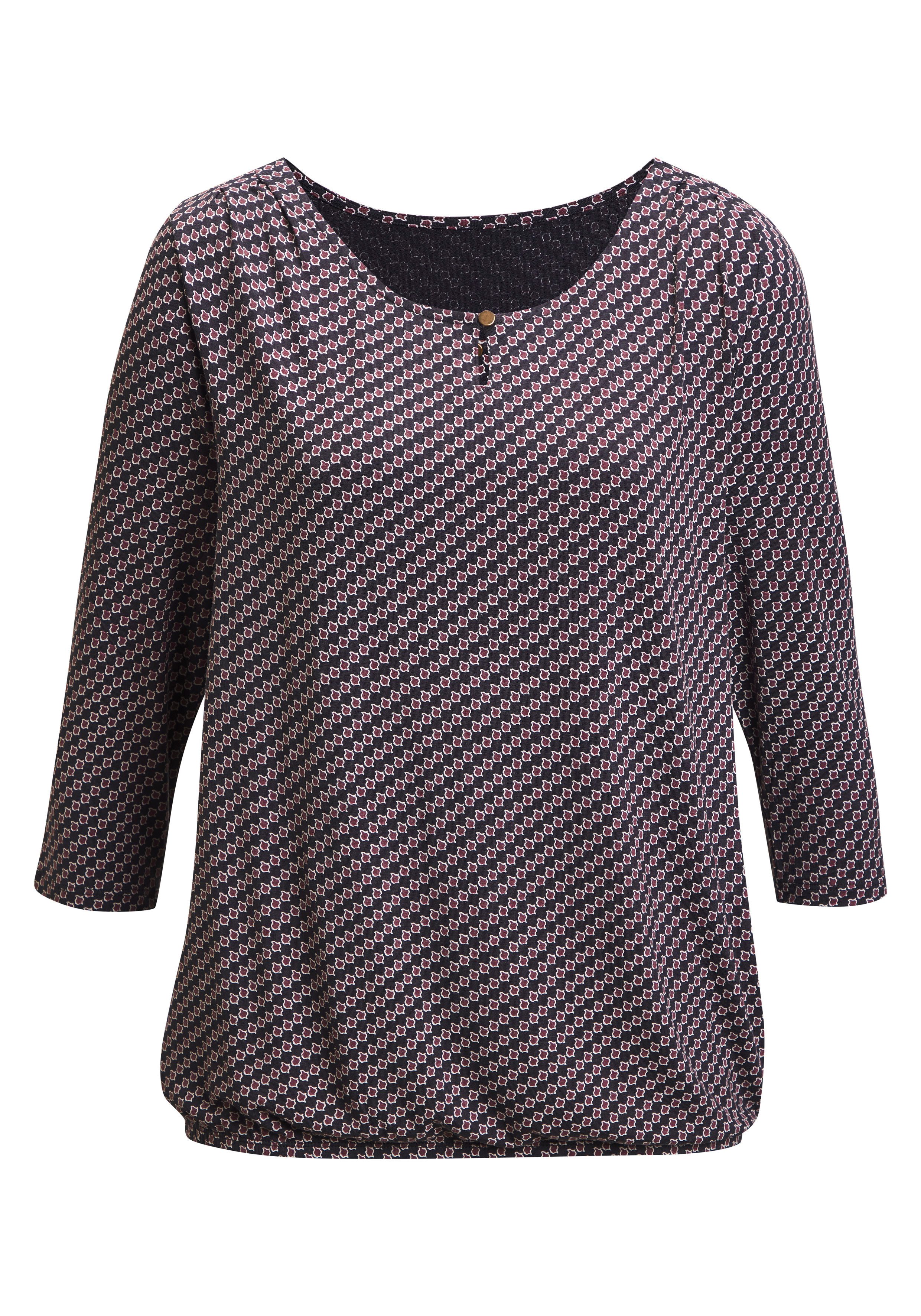 Vivance Rundhalsshirt mit goldfarbenem Zierknopf am Ausschnitt aus weichem Viskose-Stretch. € 24,99, (€ 24,99 pro 1 Stk).