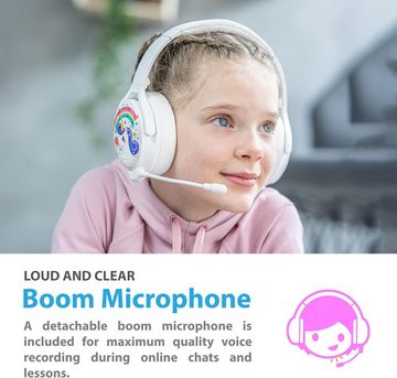 buddyphones™ kabelloser Cosmos+ Bluetooth-mit aktiver Geräuschunterdrückung Kinder-Kopfhörer (Hypoallergene Materialien für maximalen Komfort und Sicherheit beim Tragen., ohrumschließender, Faltbarer mit Mikrofon, 24 Stunden Akkulaufzeit)