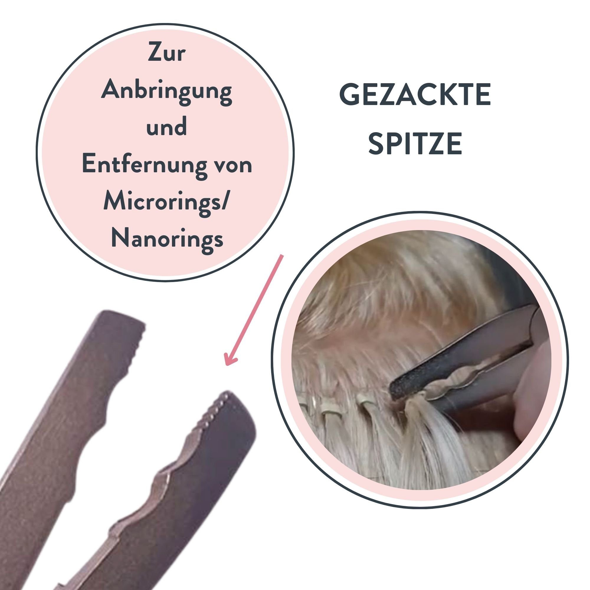 hair2heart Echthaar-Extension Zange für Microrings