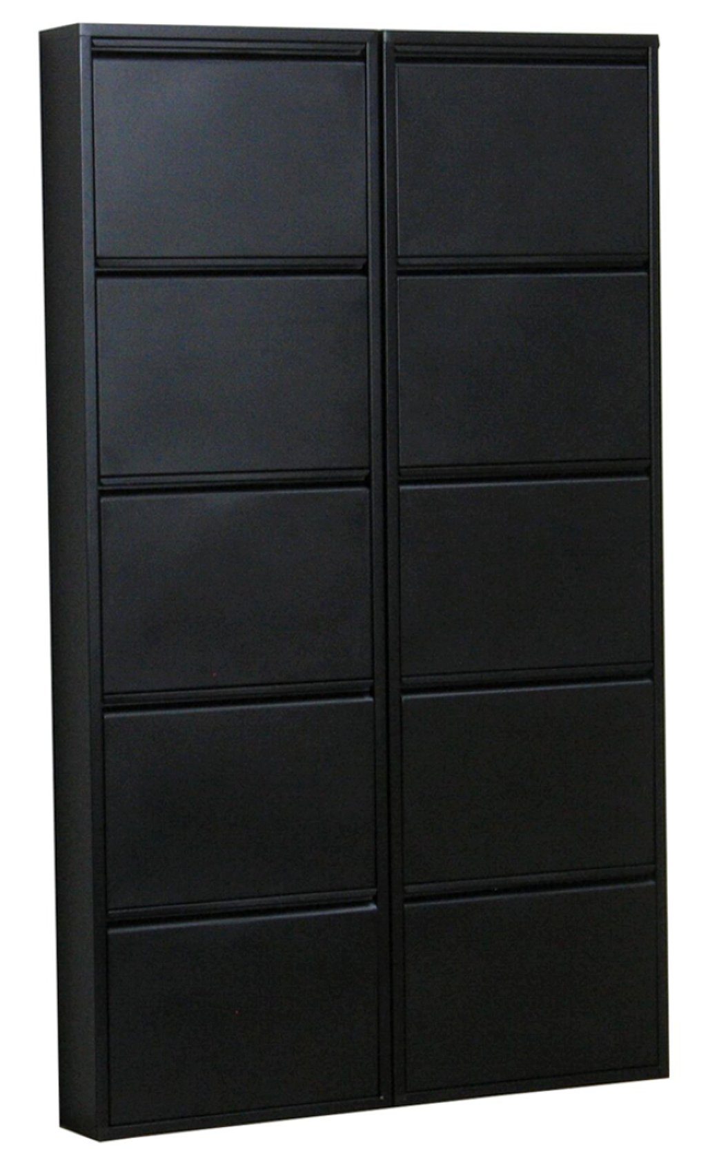 ebuy24 Schuhschrank Pisa Schuhschrank mit 10 Klappen/ Türen in Metall