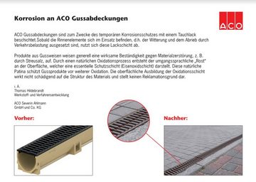 Xanie Regenrinne 3x1m ACO Hexaline 2.0 Entwässerungsrinne + Designrost Voronoi Gussrost 2 x á 0,5m Ablauf vertikal Bodenrinne Terrassenrinne, 13-St., frostbeständig, flexibles System mit einfachem Einbau
