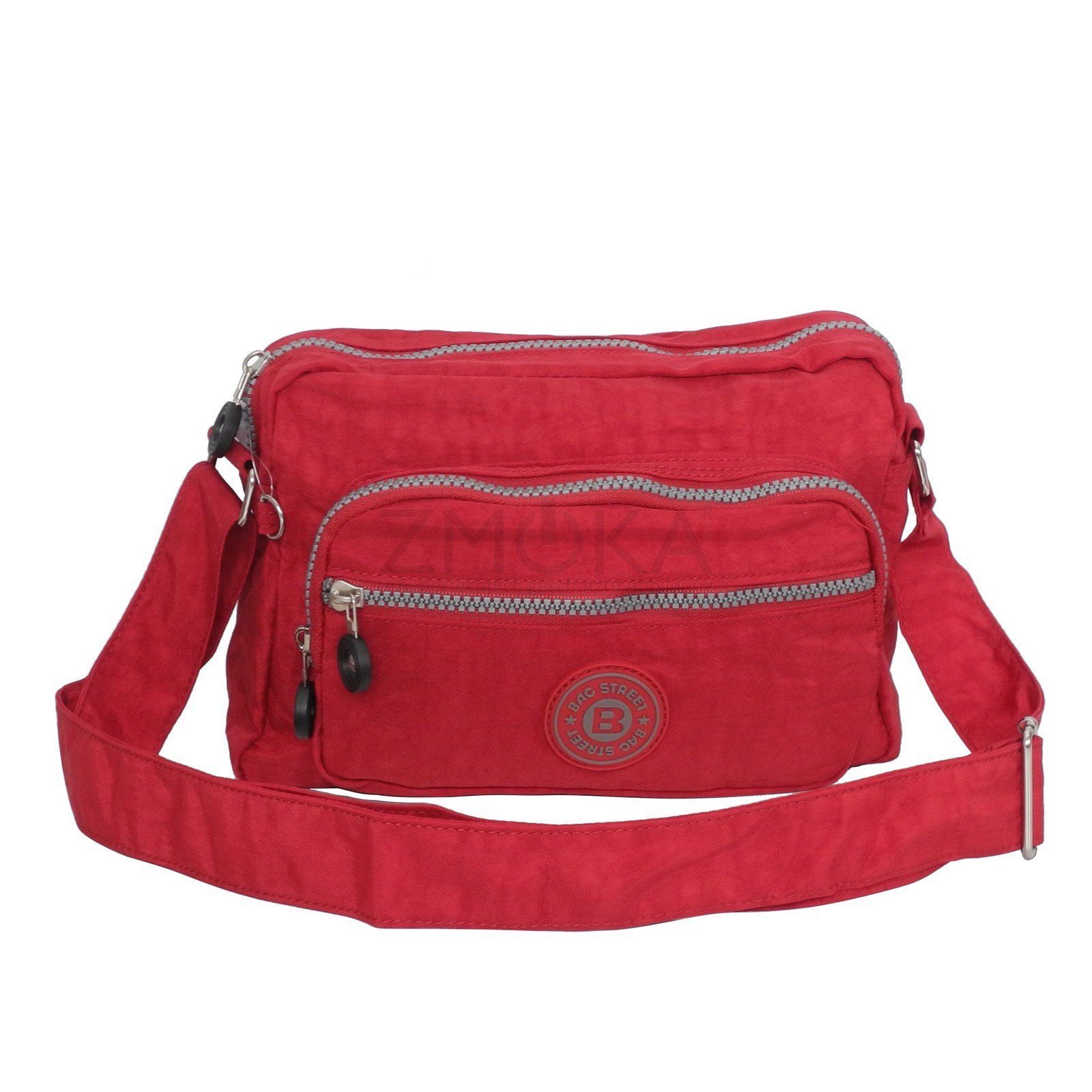 BAG STREET Umhängetasche Bag Street - Crossbody Bag Stofftasche Umhängetasche Auswahl Rot