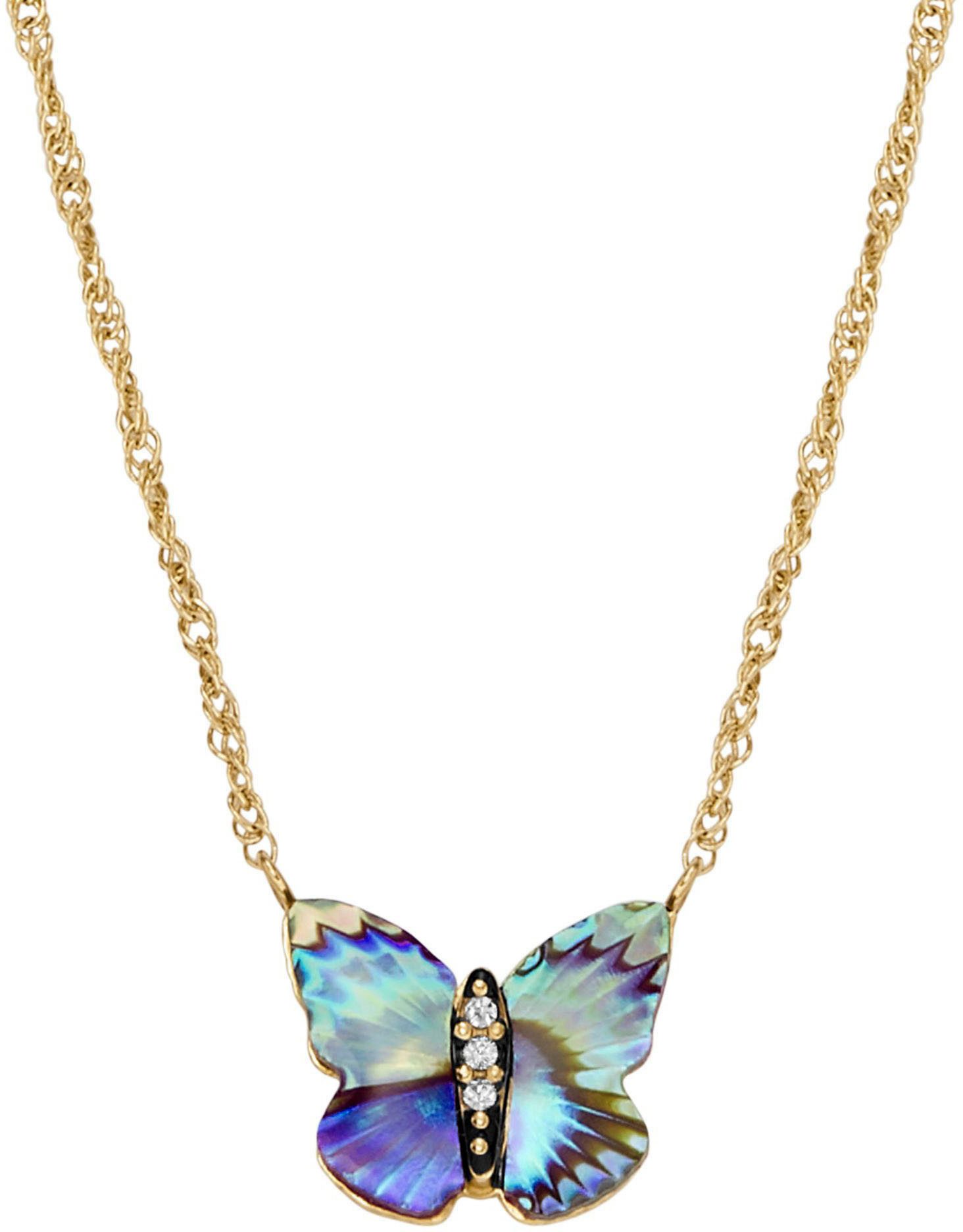 Kette mit Anhänger Schmuck Geschenk Edelstahl Halskette Sutton Schmetterling, JF04812710