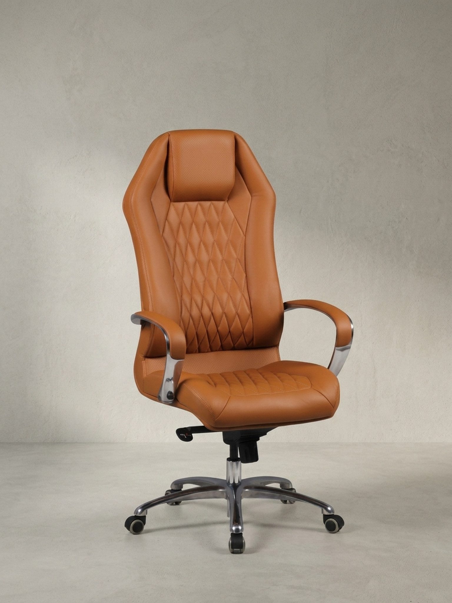 KADIMA DESIGN Chefsessel Premium-Bürostuhl MILANO aus Echtleder: Ergonomisch & stützend (Armlehnen, Wippmechanik, Multiblock-Mechanik)