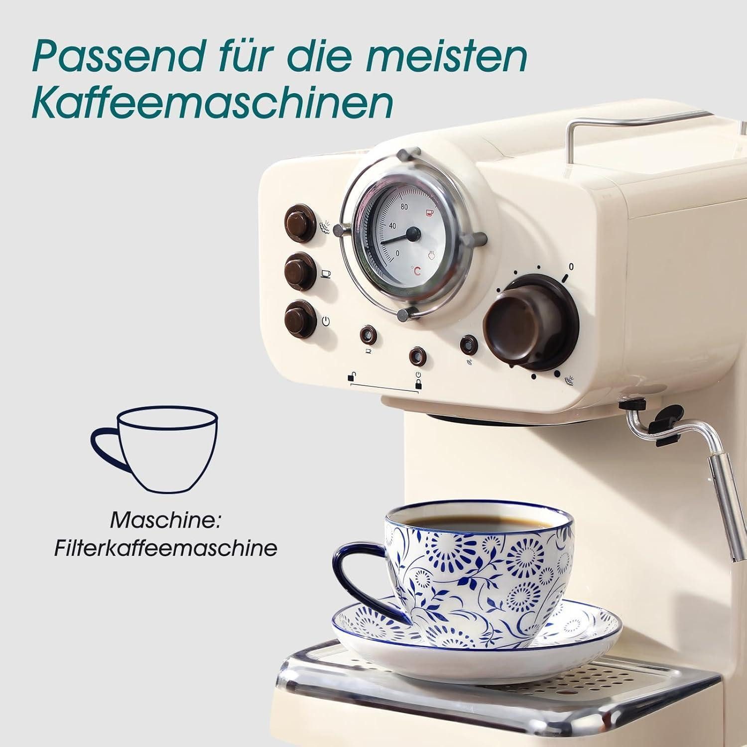 LuxusKollektion Cappuccinotasse Cappuccino Tassen 6er Porzellan Spülmaschine Cappuccinotassen (6x), Keramik – Bild 5 von 5