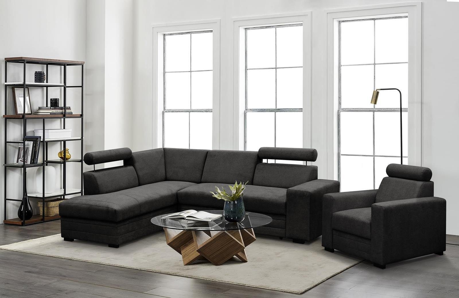 Beautysofa Ecksofa mit Bettkasten und verstellbaren günstig online kaufen