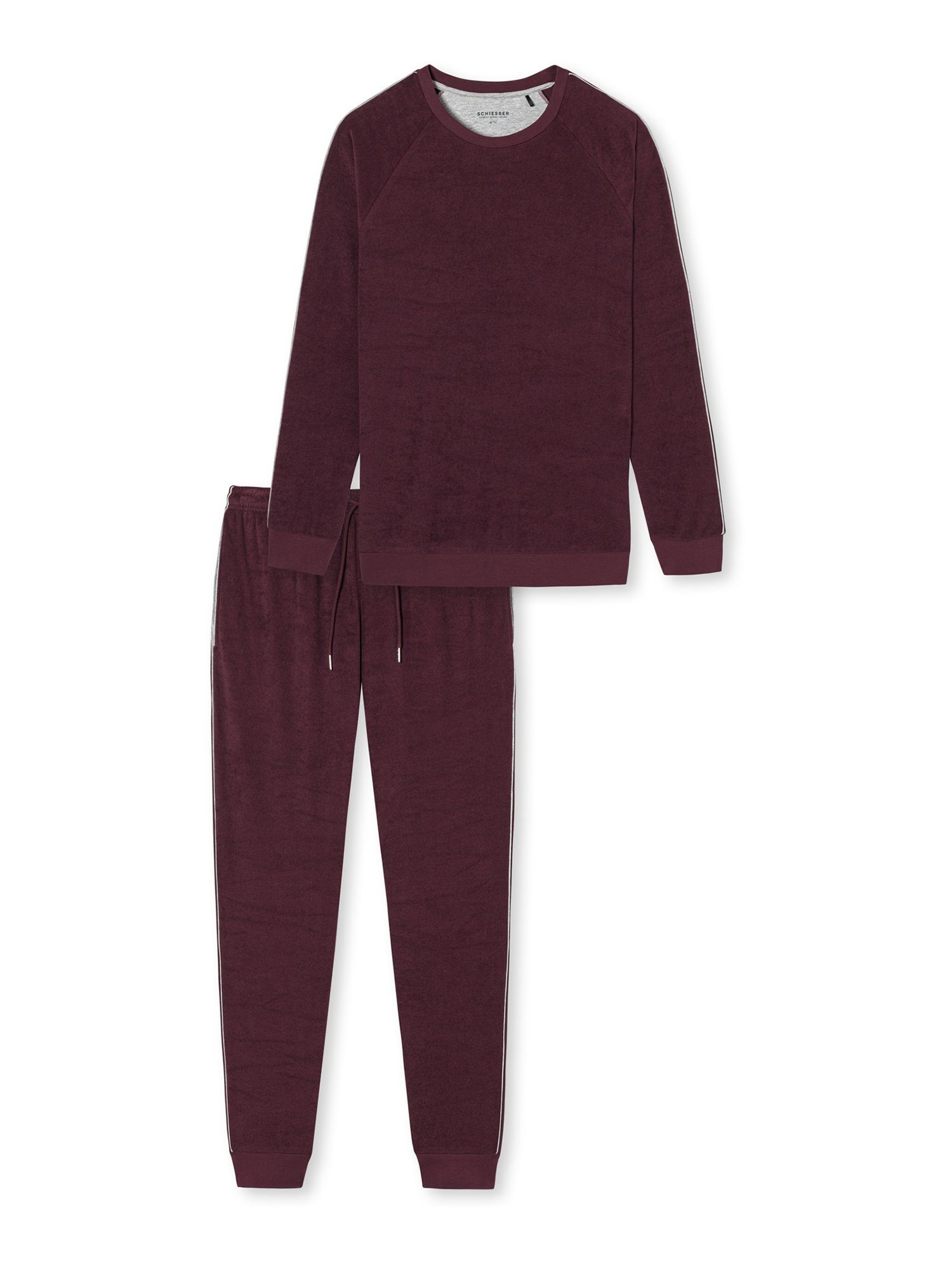 Schiesser Pyjama Warming Nightwear burgund