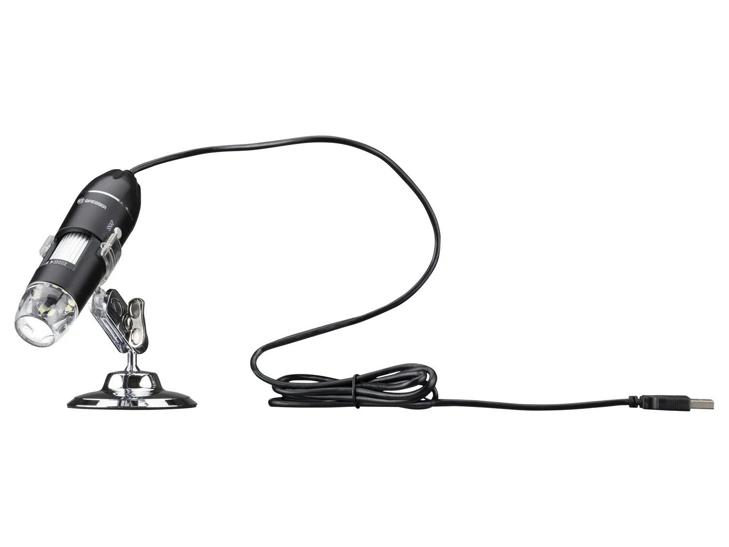 BRESSER Bresser USB Digitalmikroskop 50-1000x Full HD Digitalmikroskop (50x-1000x, USB-Digitalmikroskop mit Full-HD-Kamera, 8 dimmbare LEDs, Messfunktion)