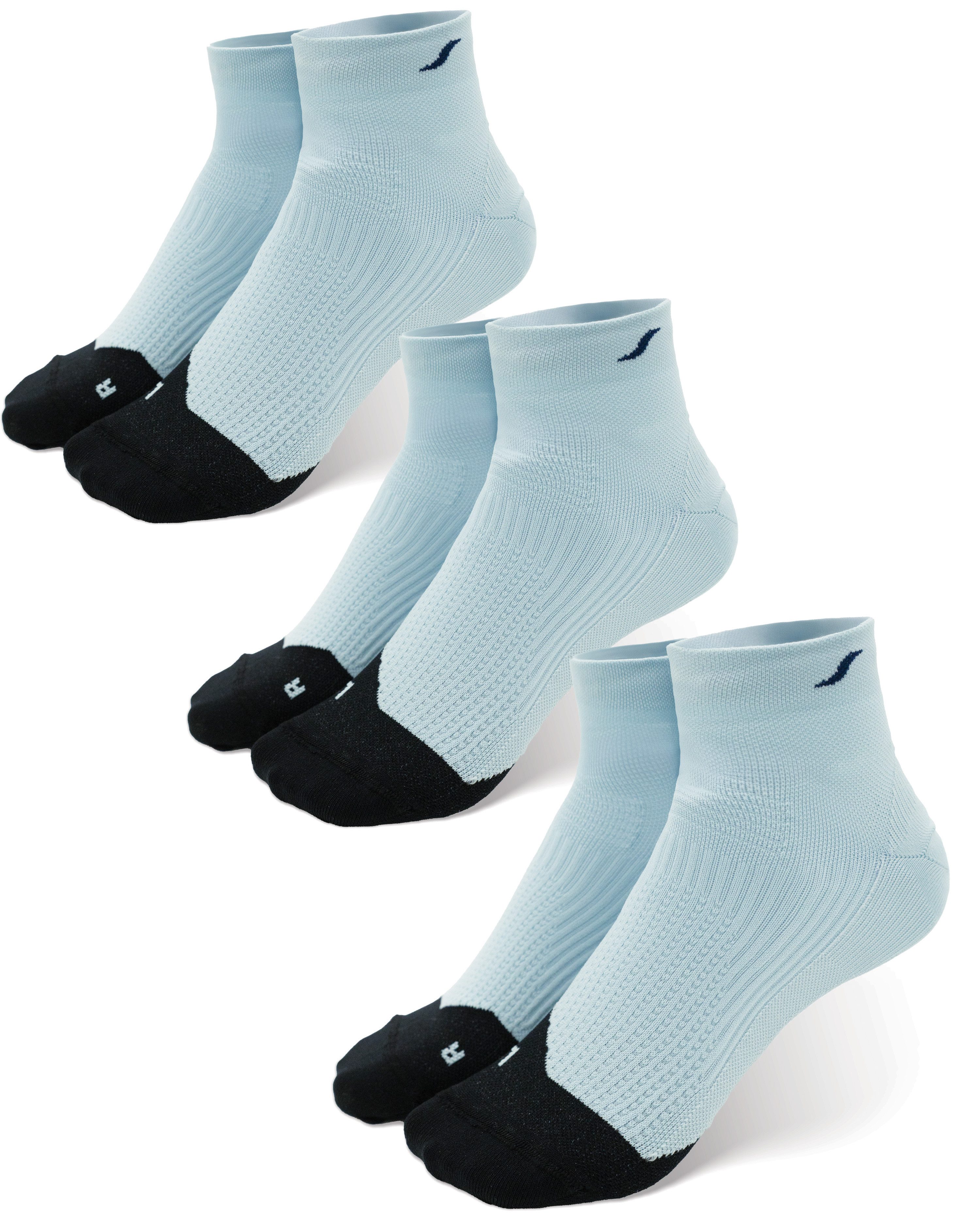 SAFERSOX Wandersocken Trekking kurz (Ankle) (Set, 3-Paar) kühlend, geruchshemmend, atmungsaktiv, Made in EU