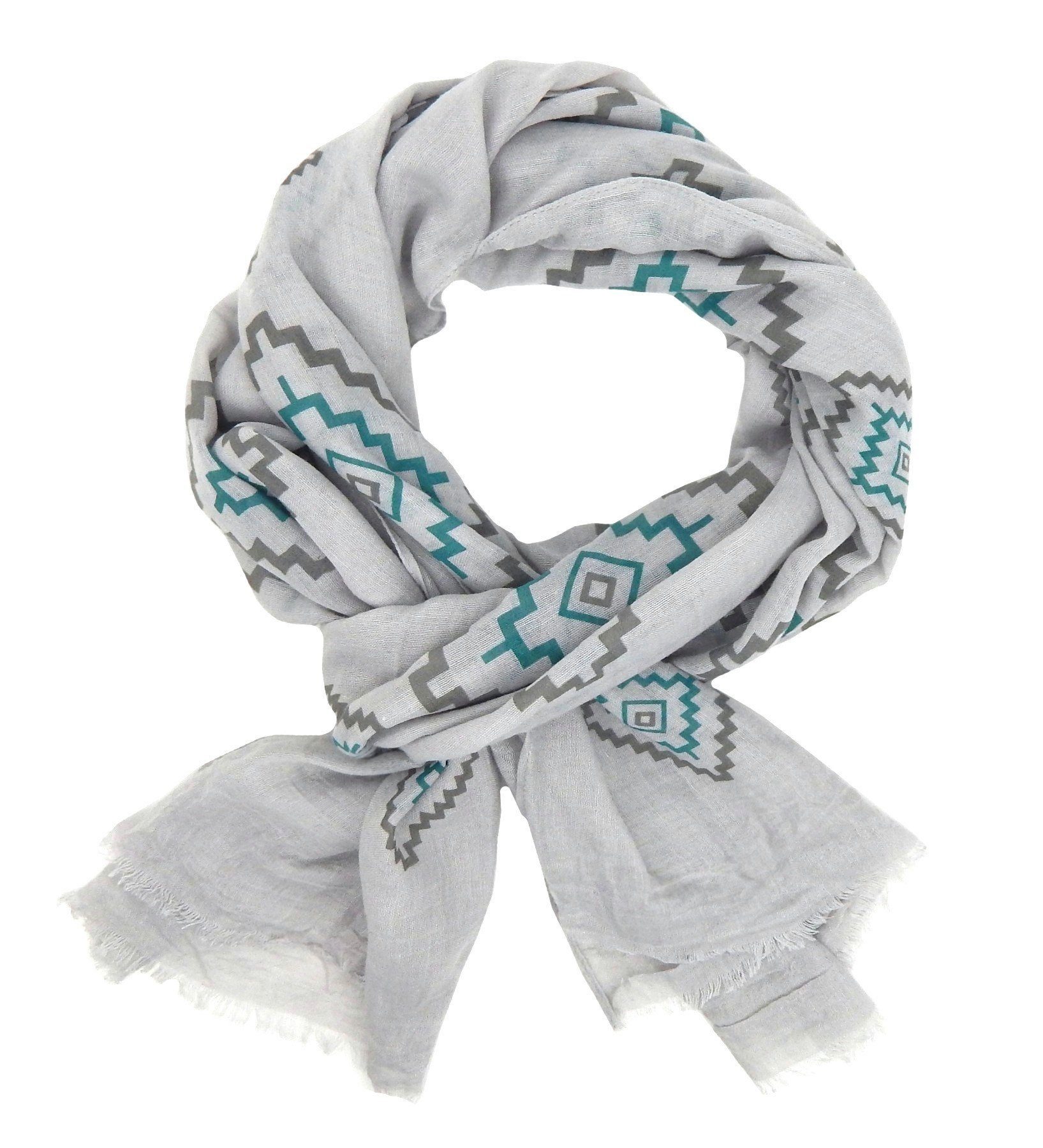 Ella Jonte Modeschal, im Ibiza-Ethno-Style mit Fransen – Weich & XL 190x70 cm