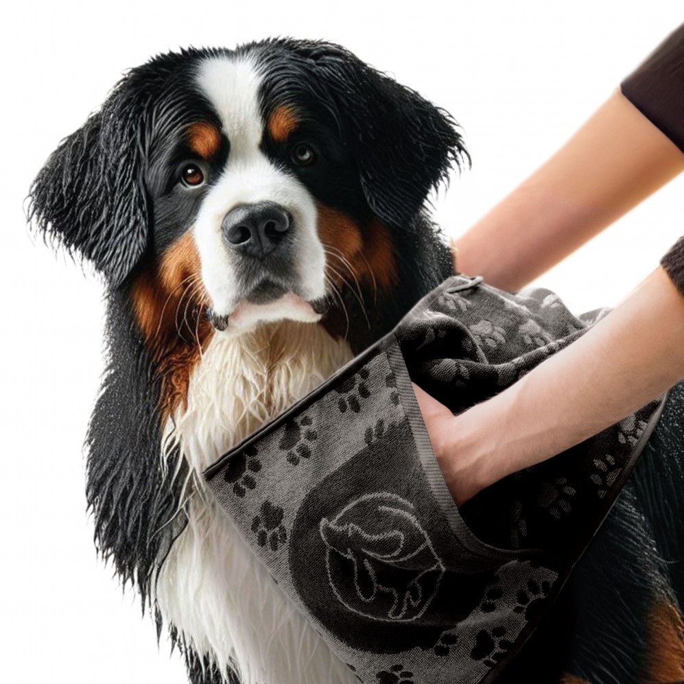 Zwoltex Hundehandtuch Sanftes Fellhandtuch für Haustiere – saugstark und angenehm weich, (Tierhandtuch Baumwolle 95° Größe 30×80 Sanft & saugfähig), Sanfter Frottee 95° – langlebig, pflegeleicht und ideal nach dem Bad