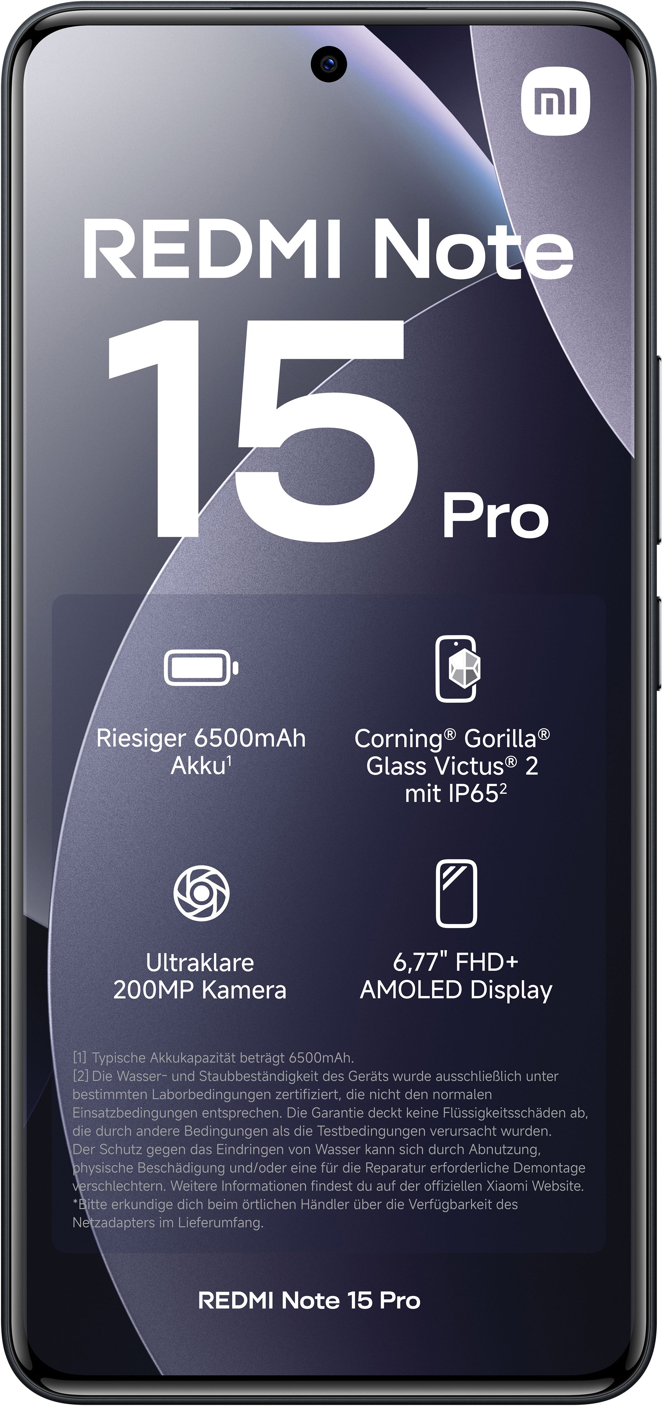 Xiaomi Redmi Note 15 Pro 8+256 Smartphone (17,34 cm/6,83 Zoll, 256 GB Speicherplatz, 200 MP Kamera)