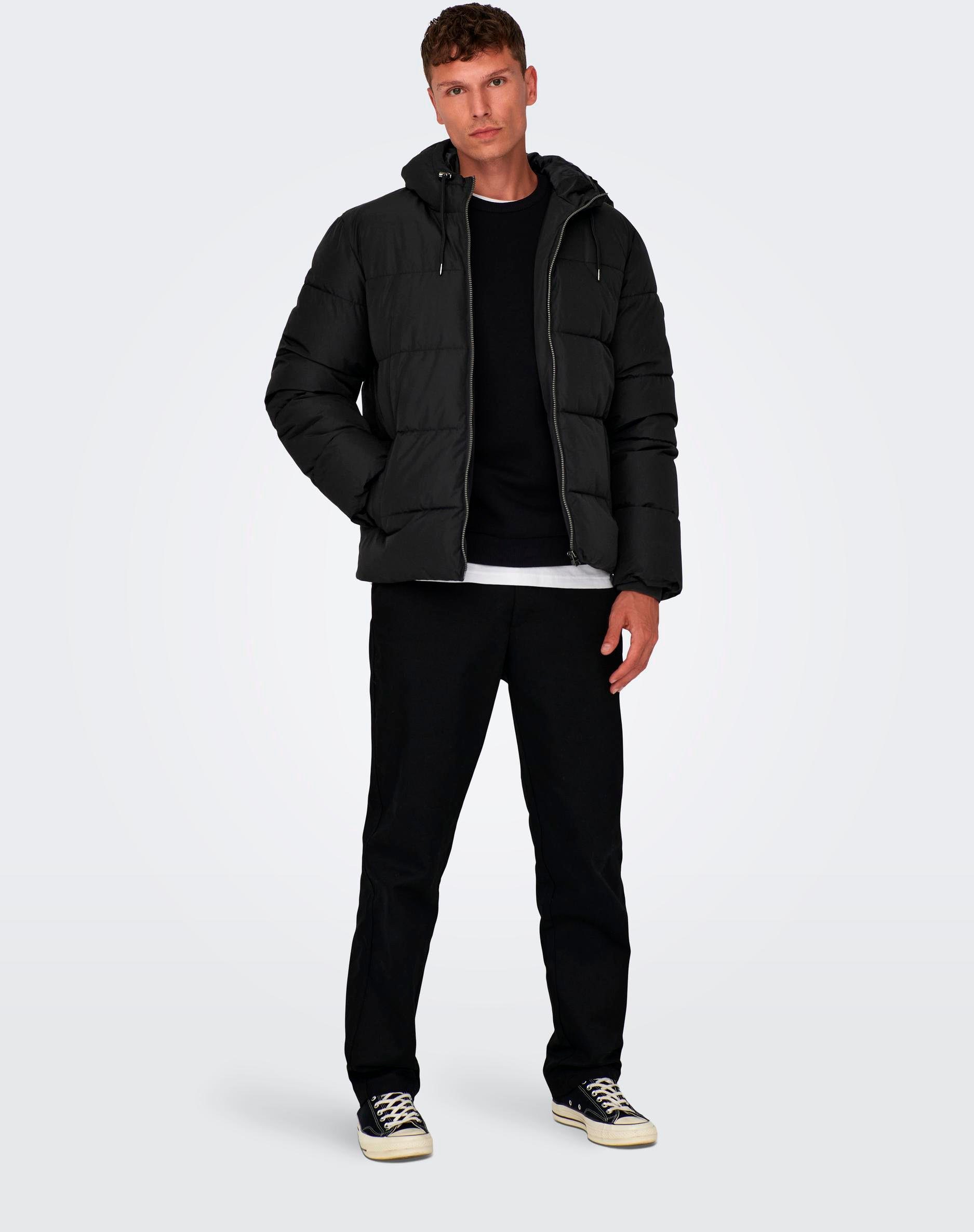 ONLY & SONS Steppjacke ONSMARLON LIFE HOOD PUFFER JACKET OTW VD – Bild 4 von 5