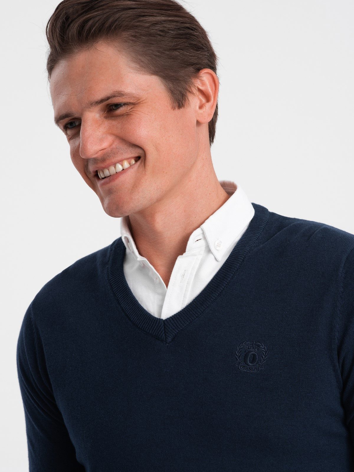 OMBRE V-Ausschnitt-Pullover Herrenpullover mit V-Ausschnitt und günstig online kaufen