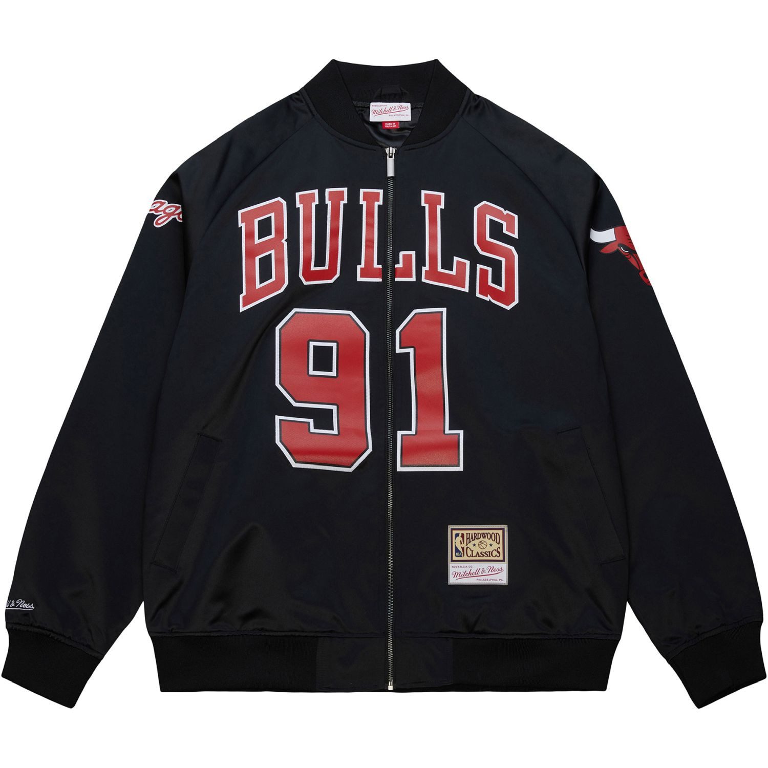 Mitchell & Ness Bomberjacke Satin MAXXED Chicago Bulls Dennis Rodman günstig online kaufen