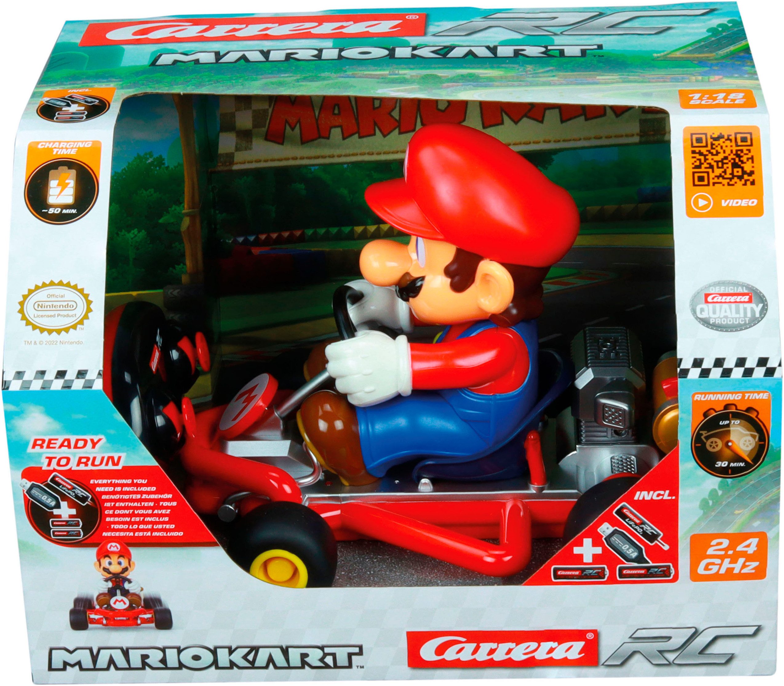 Carrera® RC-Auto Carrera® RC Mario Kart™ - Pipe Kart, Mario, 2,4GHz