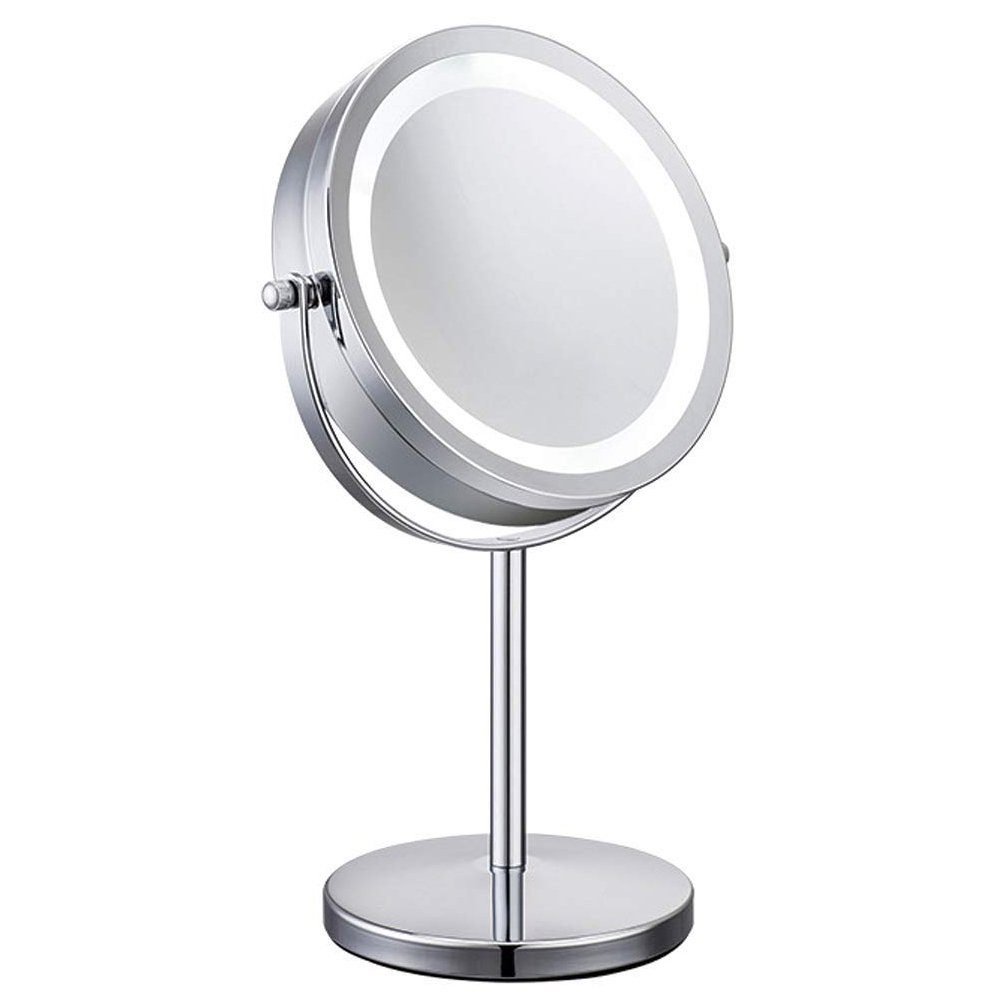 GelldG Schminkspiegel Wiederaufladbar Kosmetikspiegel LED Beleuchtung Vergrößerung 1X/10X