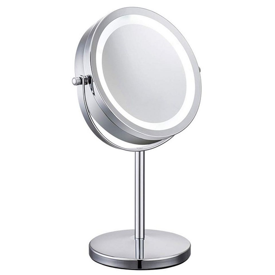 GelldG Schminkspiegel Wiederaufladbar Kosmetikspiegel LED Beleuchtung  1X/10X Vergrößerung