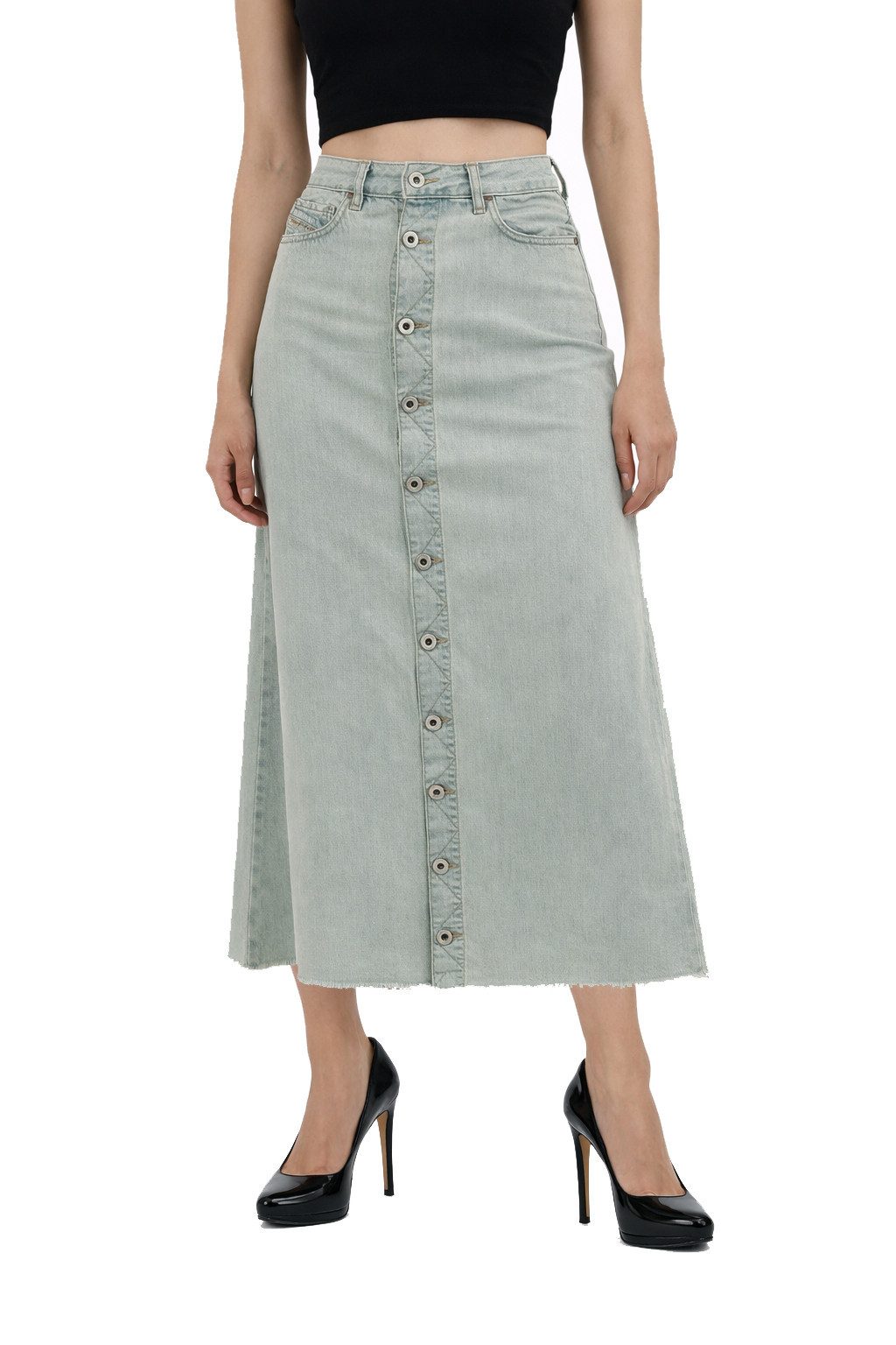 Diesel Jeansrock Diesel DE-Marghe-J GONNA Damen Jeansrock Maxirock