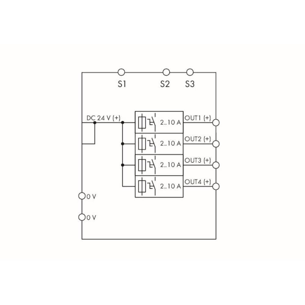 WAGO Schutzschalter 4 x 24V/DC 4 x 10A 787-1664 Hutschienen-Netzteil