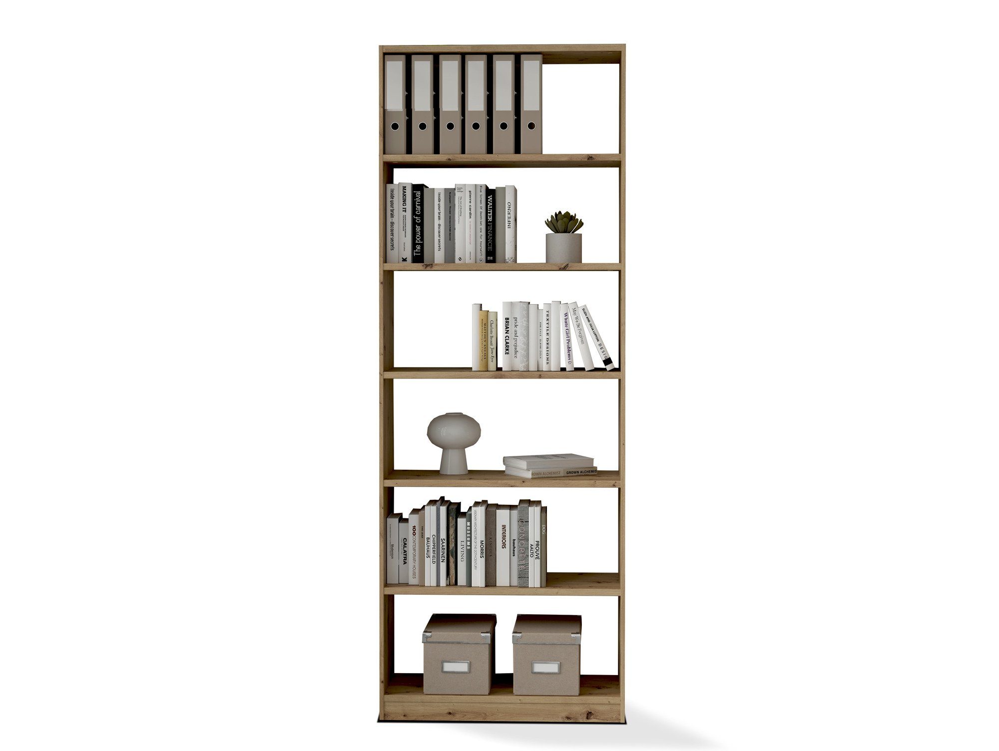 Moebel-Eins Bücherregal, CALLANDO Regal II, Material Dekorspanplatte, Artisan Eiche Nachbildung