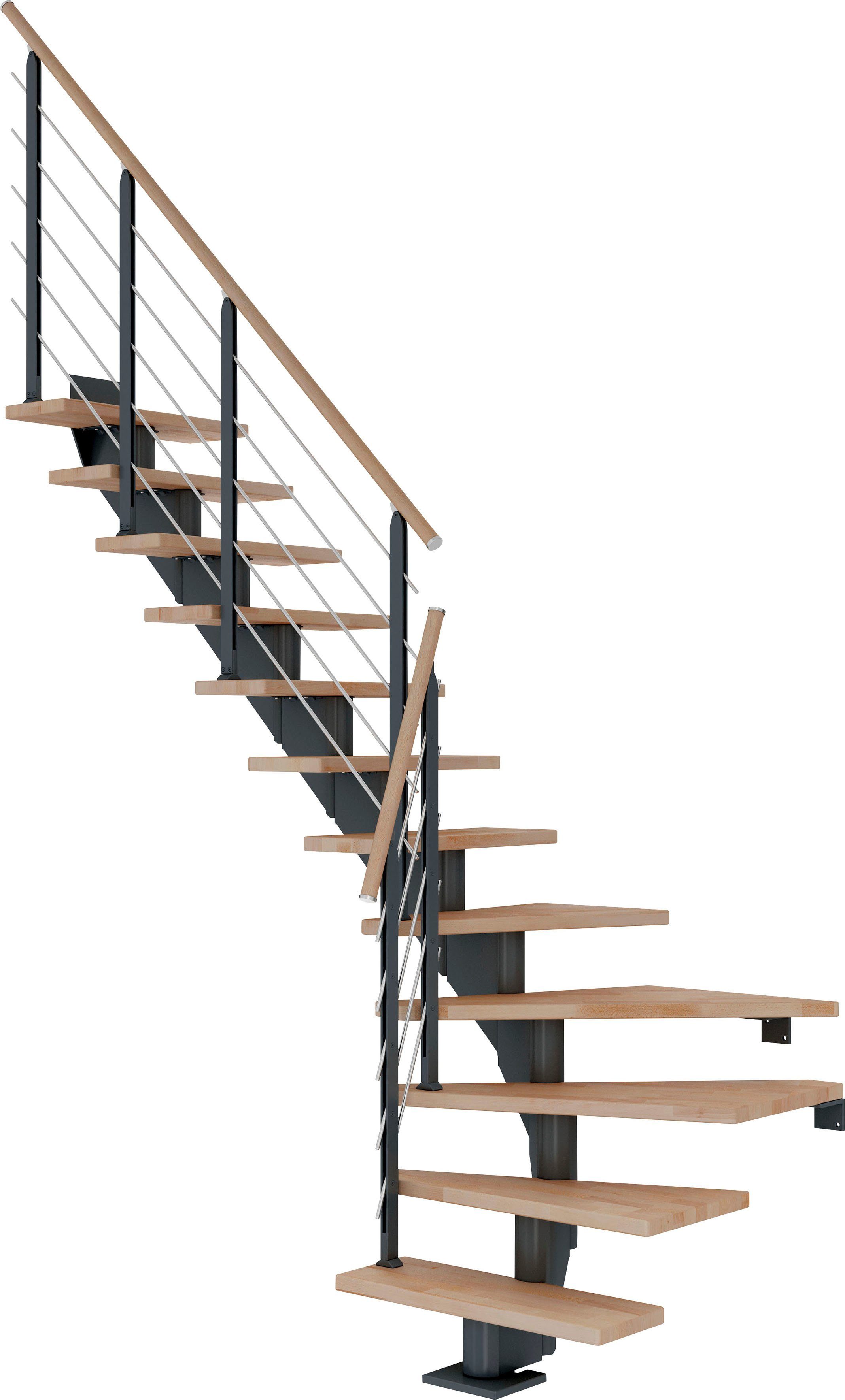 Stufen für Dolle Hamburg, Geschosshöhen offen cm, 322 bis Mittelholmtreppe